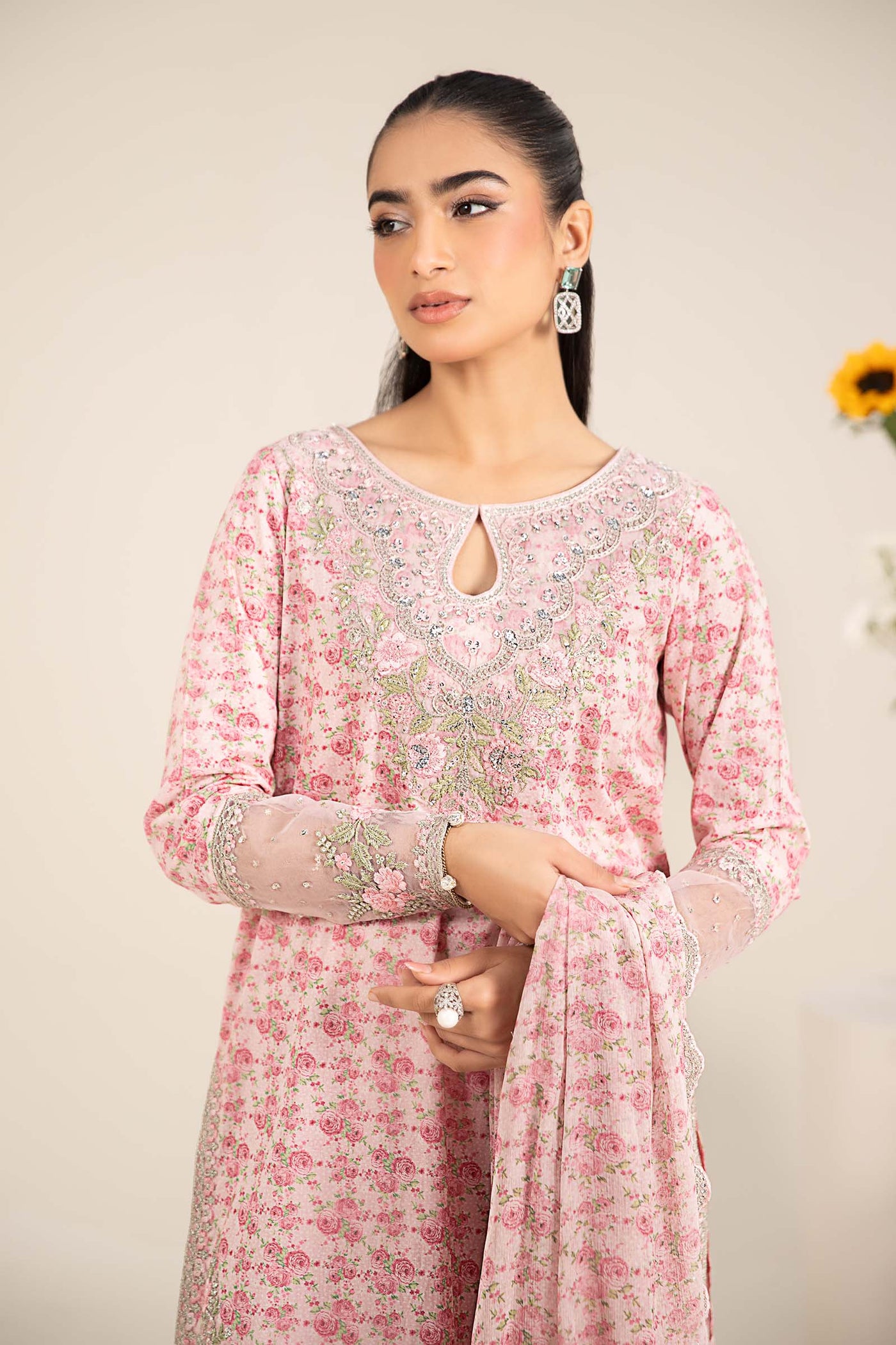 3 Piece Embroidered Lawn Suit | DW-EF25-50