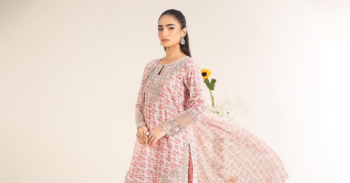 3 Piece Embroidered Lawn Suit | DW-EF25-50