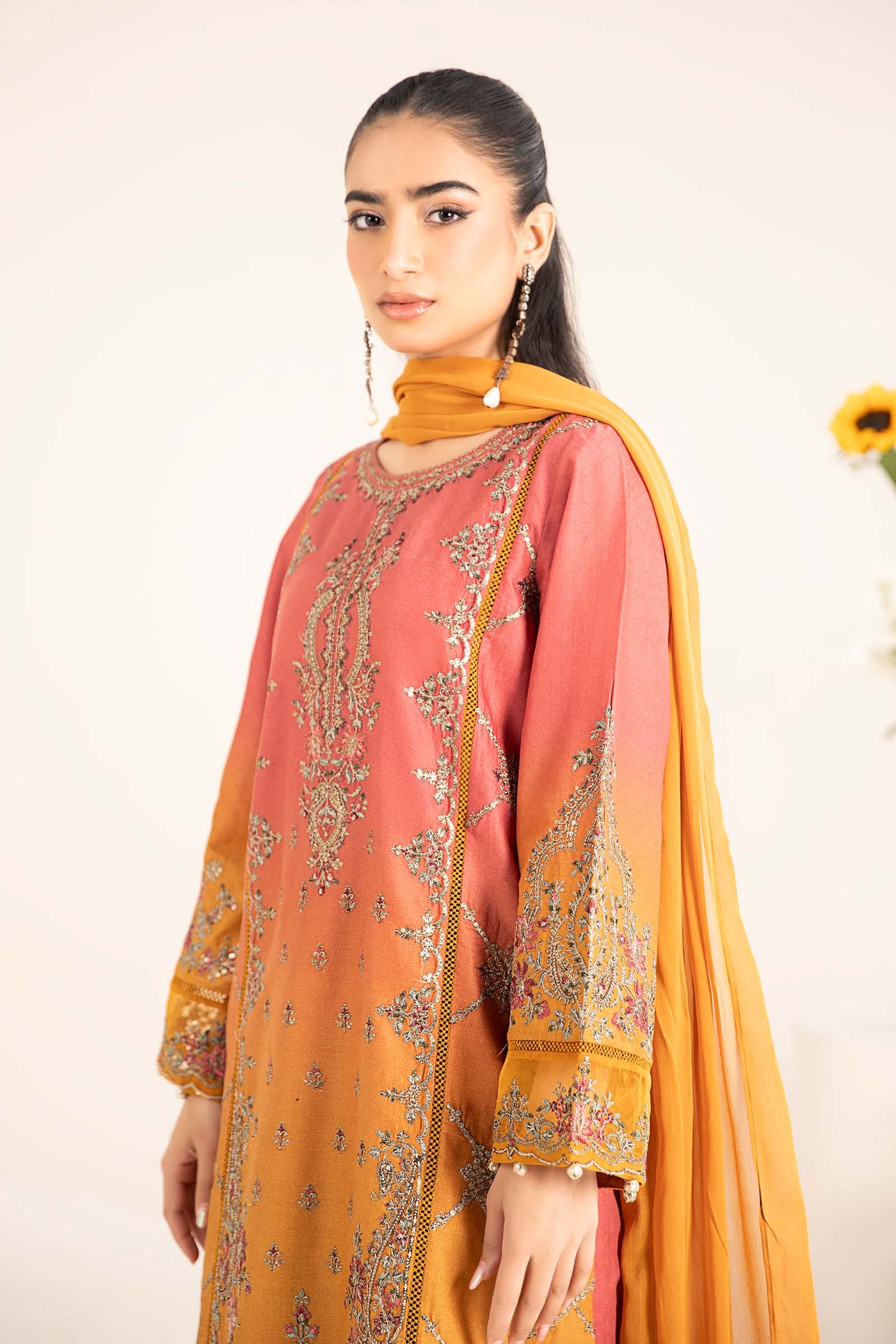 3 Piece Embroidered Self Jacquard Lawn Suit | DW-EF25-71