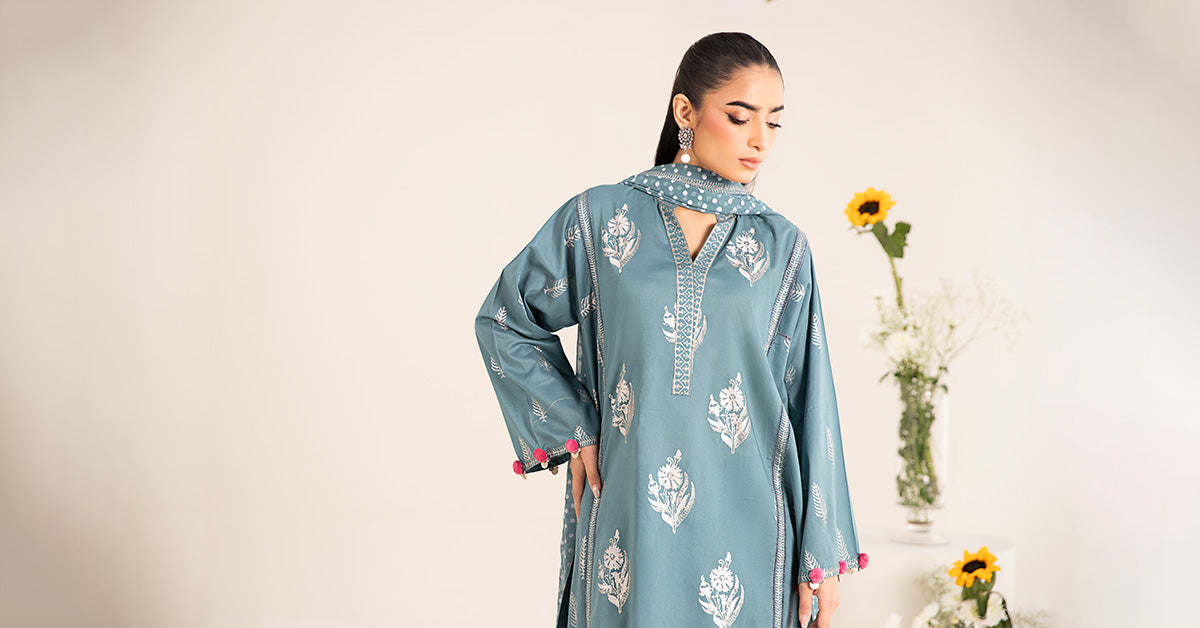 3 Piece Printed Lawn Suit | DW-EF25-96