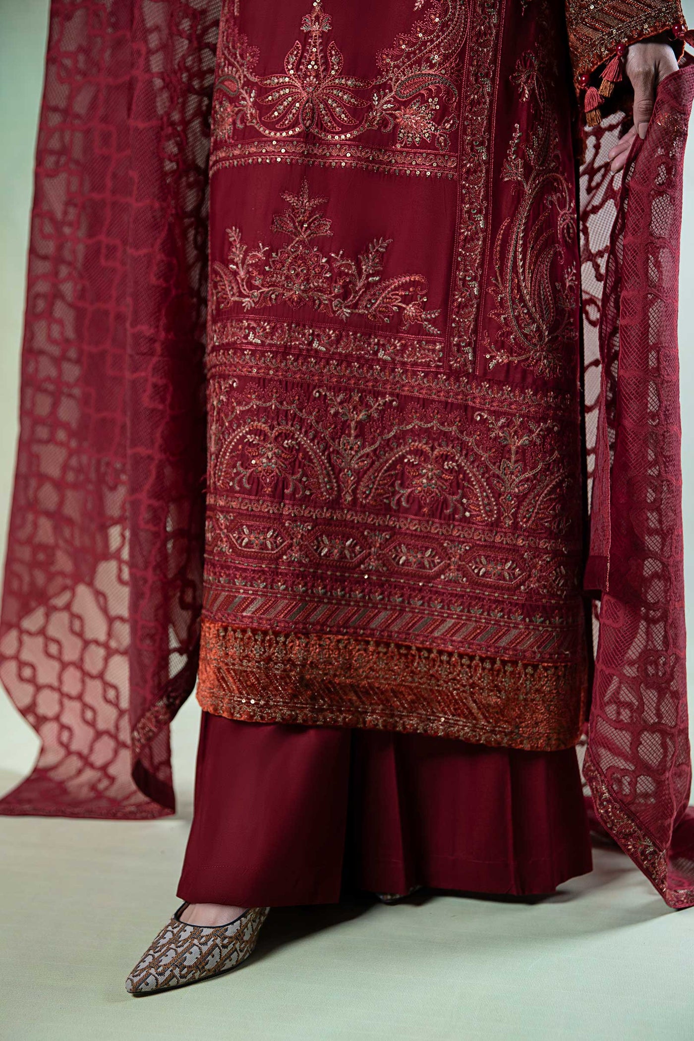 3 Piece Embroidered Khaddar Suit | DW-W24-22