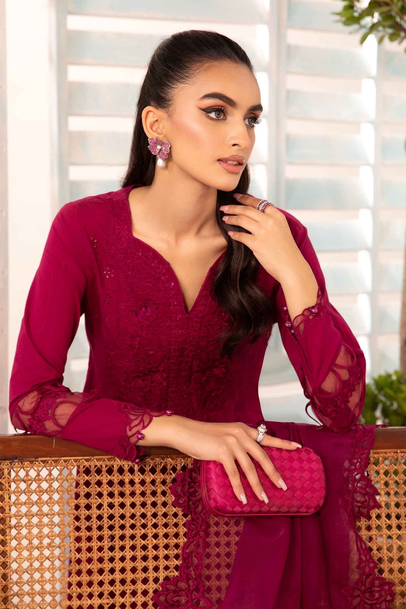 3 Piece Embroidered Lawn Suit | DW-EA24-07