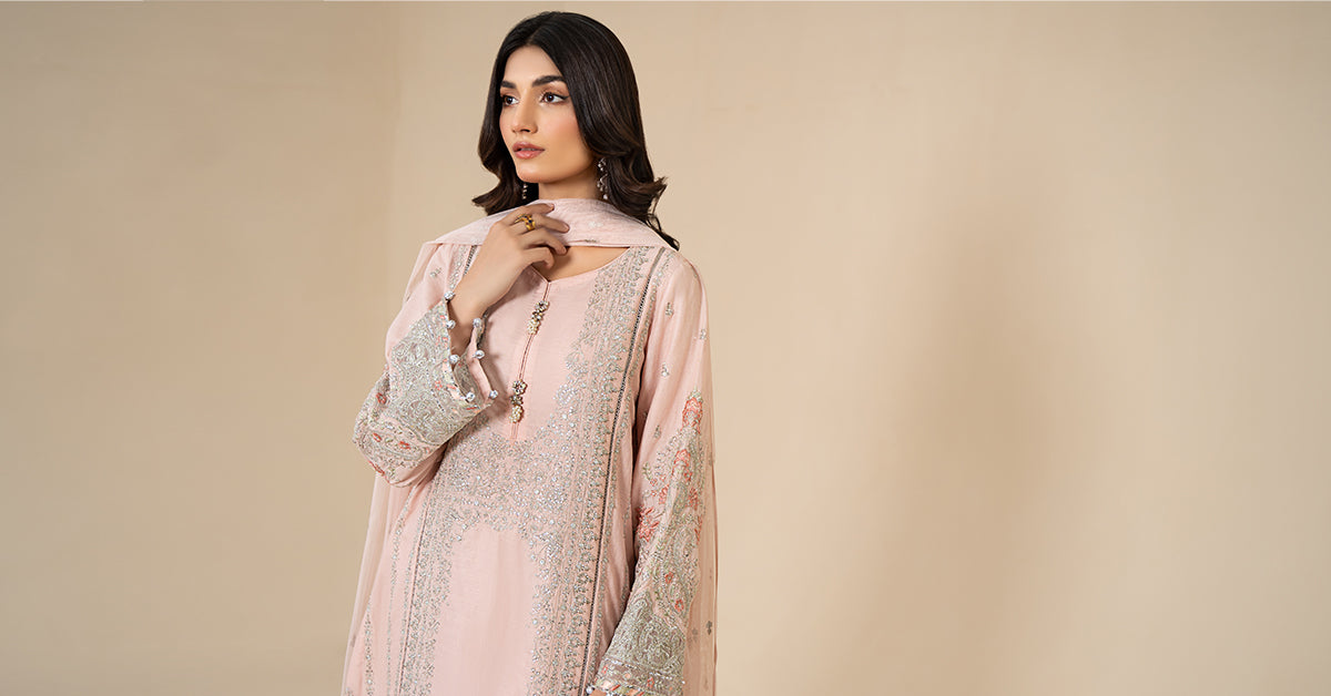 3 Piece Embroidered Lawn Suit | DW-EA24-11