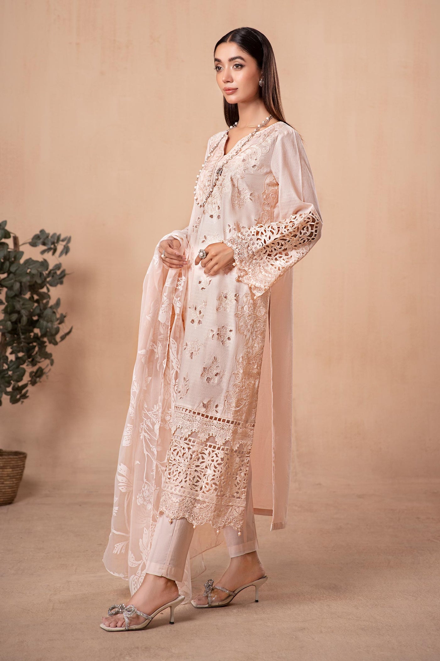 3 Piece Embroidered Lawn Suit | DW-EA24-15