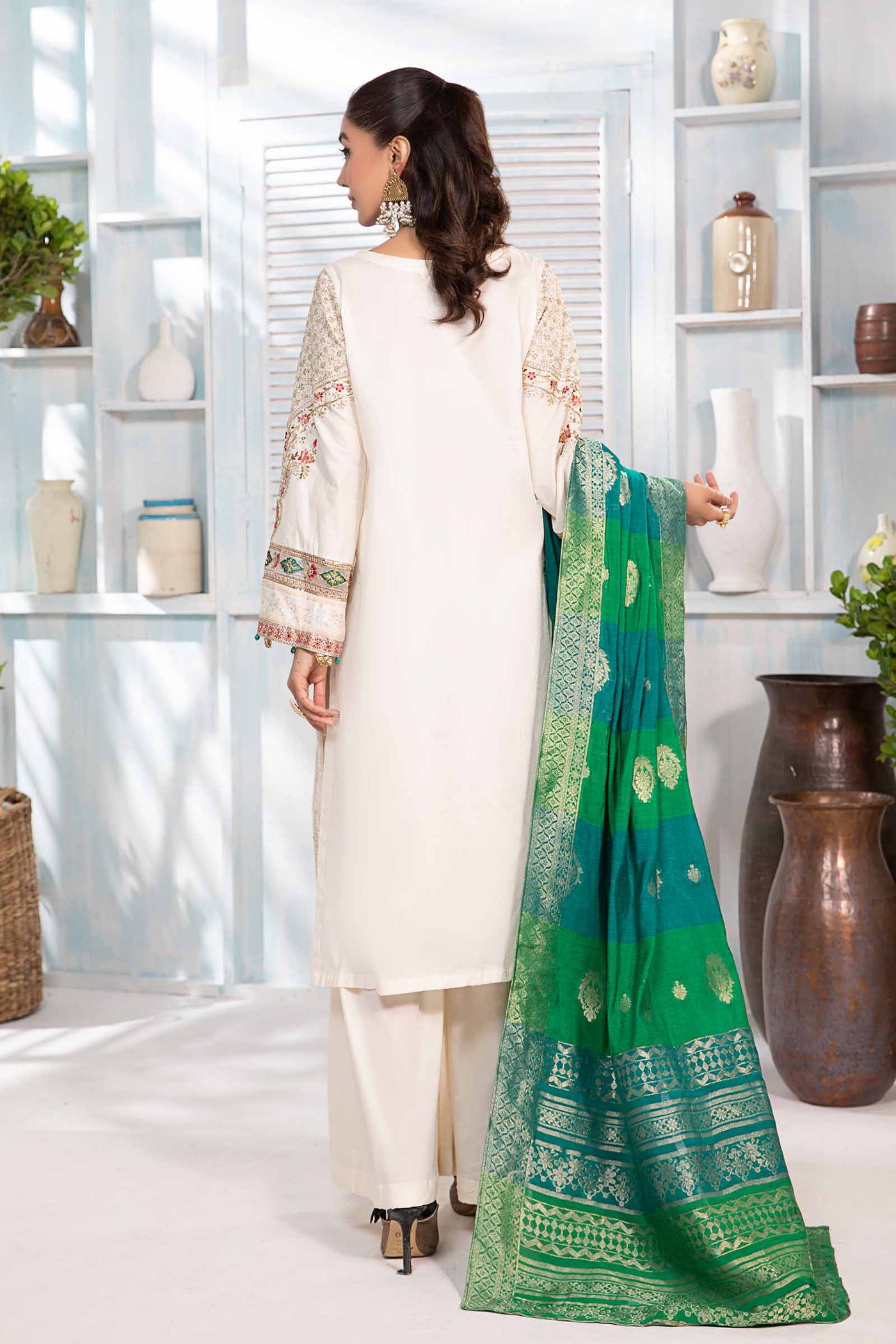 3 Piece Dyed Jacquard Broshia Suit | DW-EA24-28