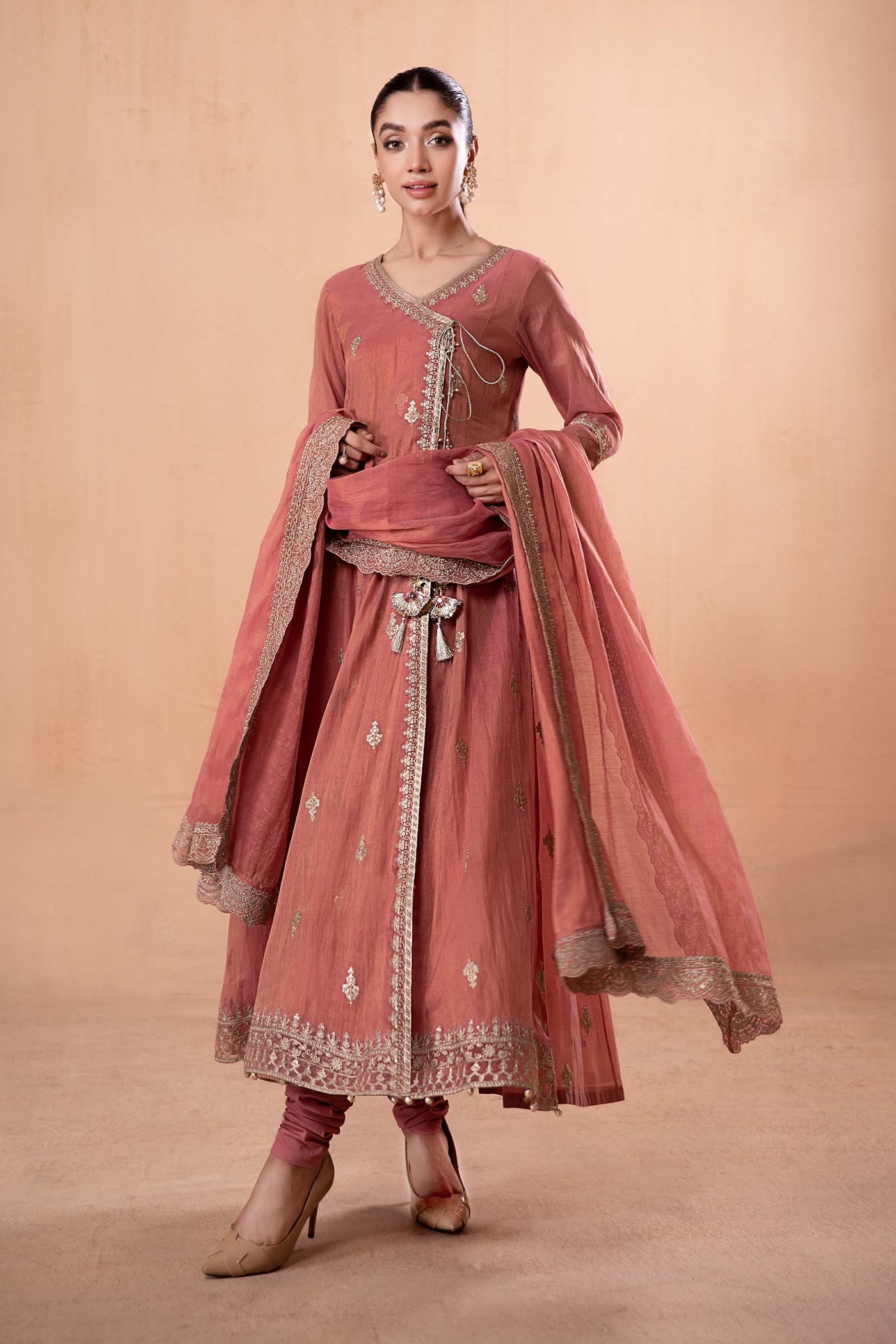 3 Piece Embroidered Cotton Masoori Suit | DW-EA24-56