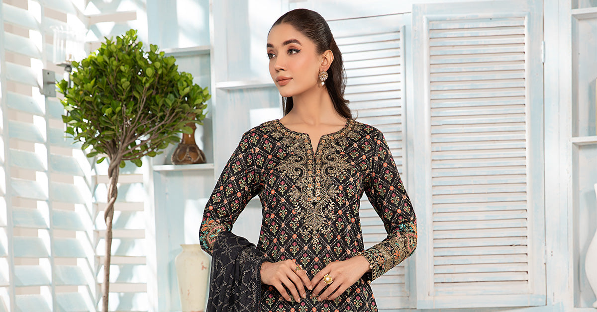 3 Piece Printed Lawn Suit | DW-EA24-71