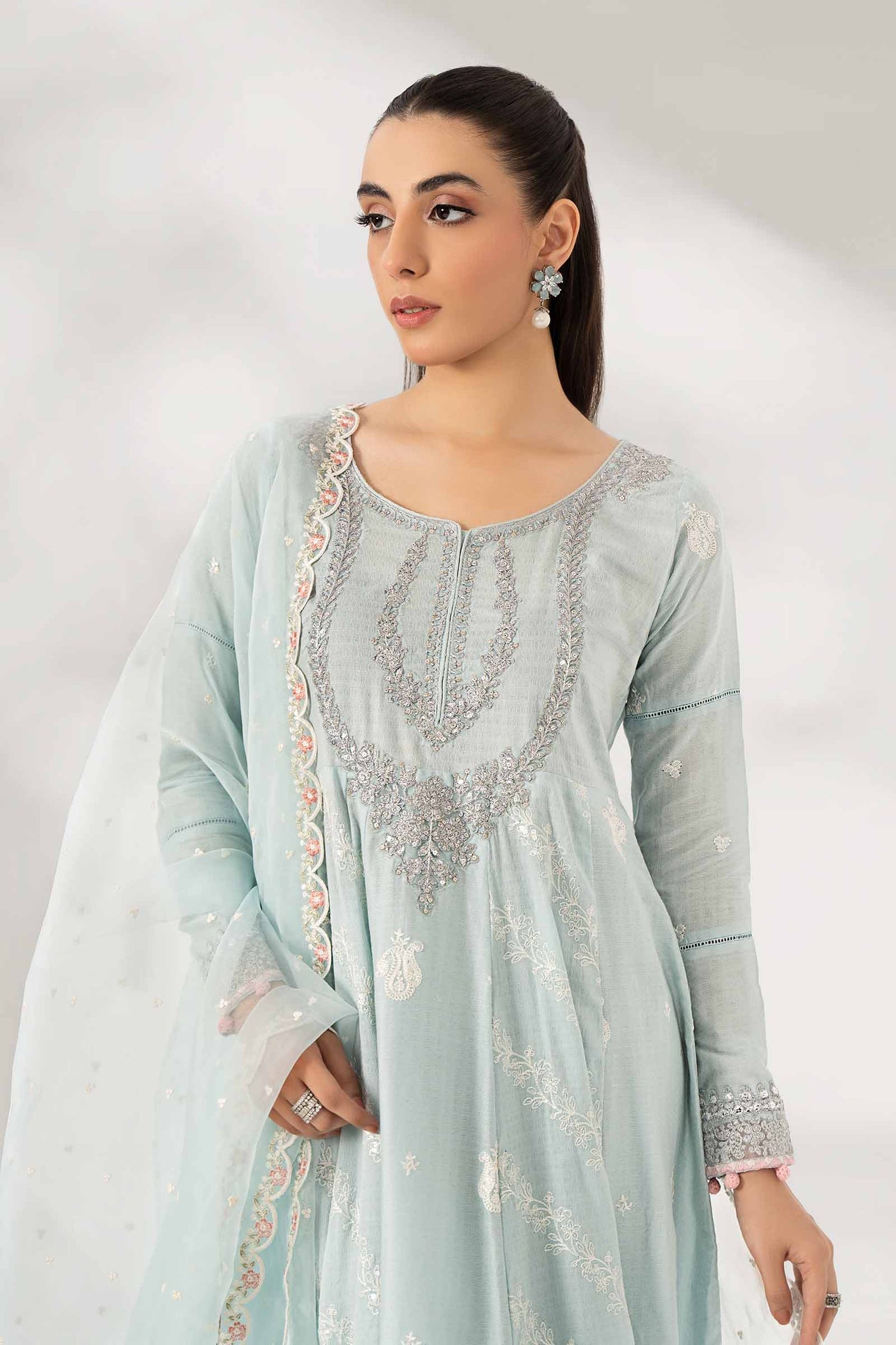 3 Piece Embroidered Lawn Suit | DW-EF22-19R1