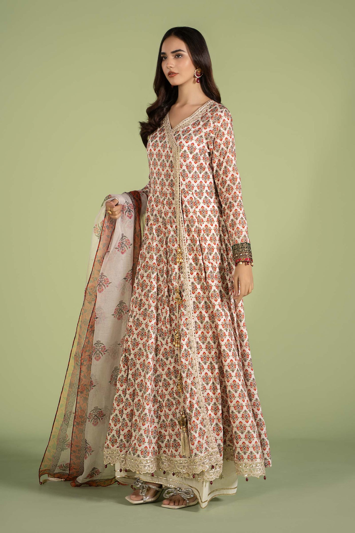 3 Piece Embroidered Lawn Suit | DW-EF24-106