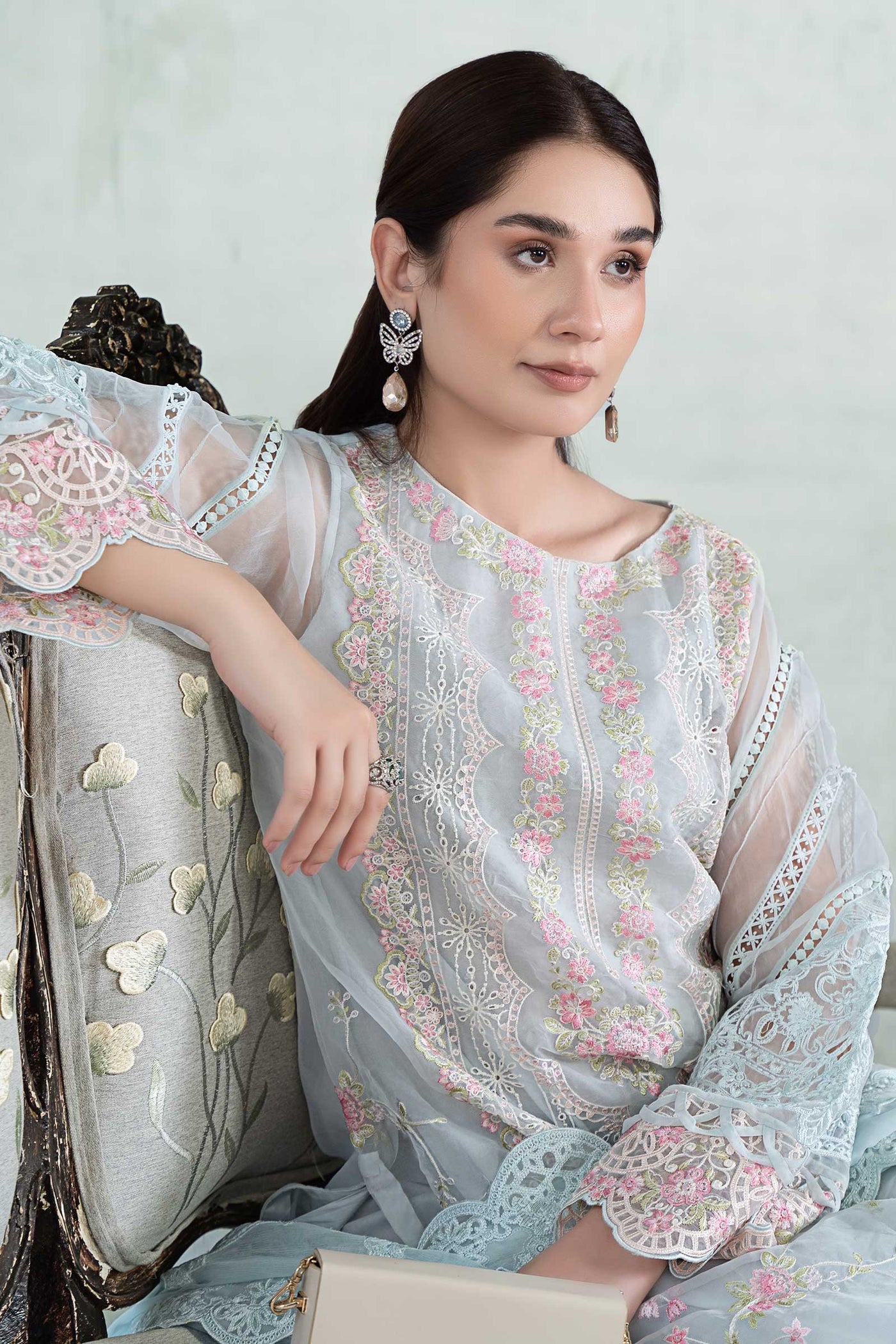 3 Piece Embroidered Lawn Suit | DW-EF24-09