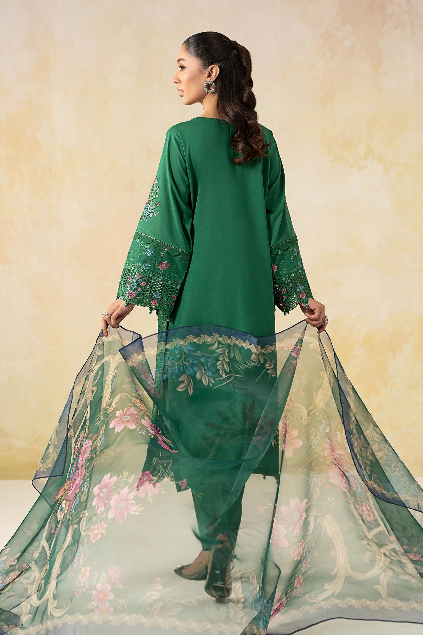 3 Piece Embroidered Lawn Suit | DW-EF25-04