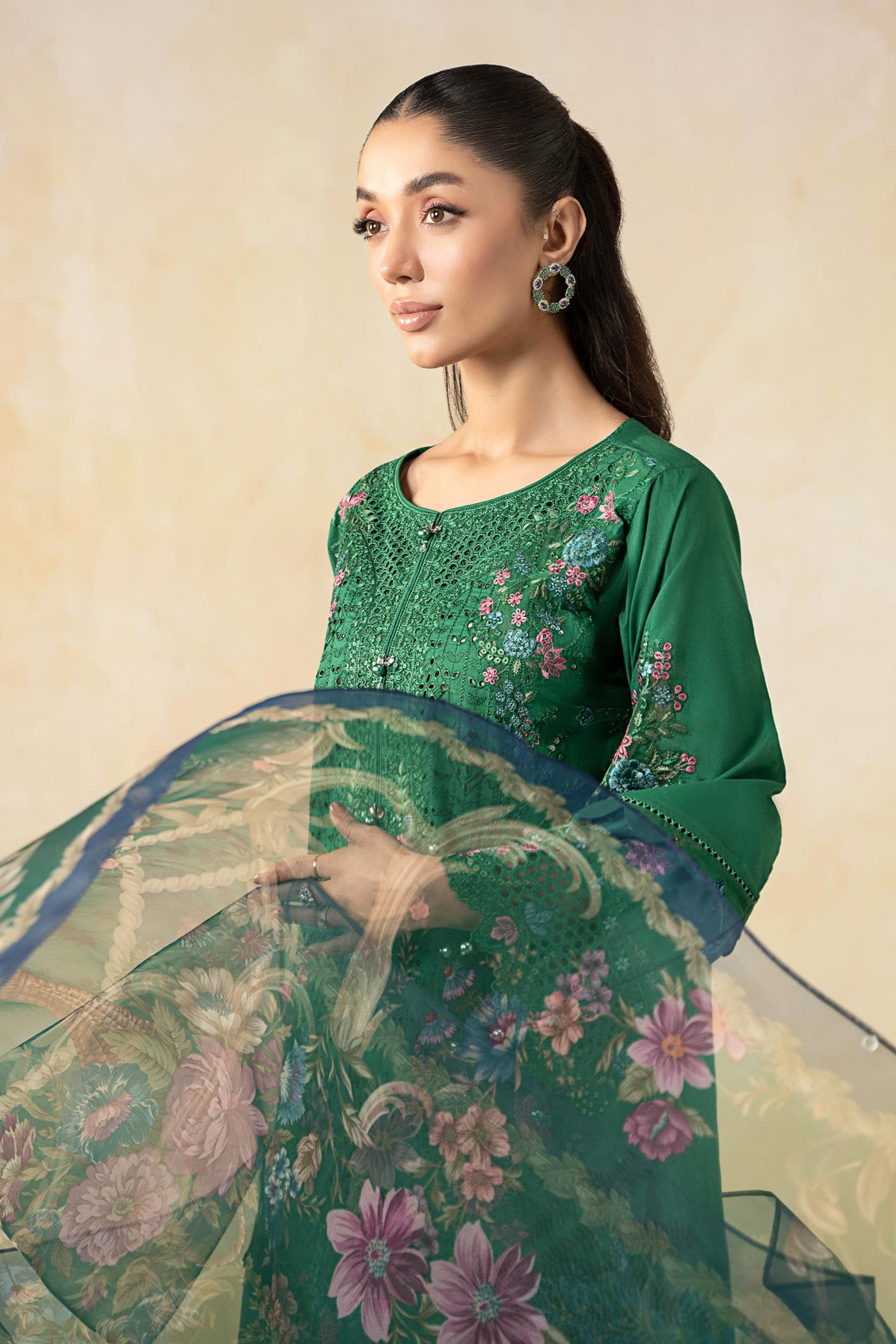 3 Piece Embroidered Lawn Suit | DW-EF25-04