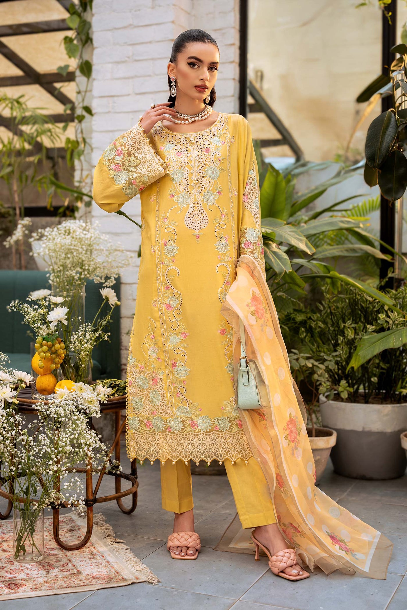 3 Piece Embroidered Lawn Suit | DW-EF25-05/A