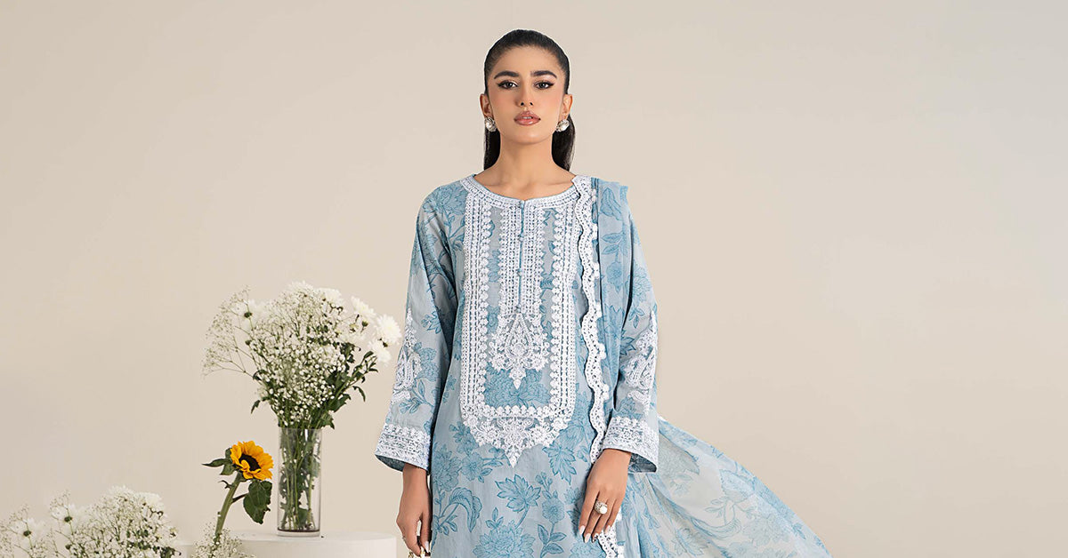 3 Piece Printed Lawn Suit | DW-EF25-124