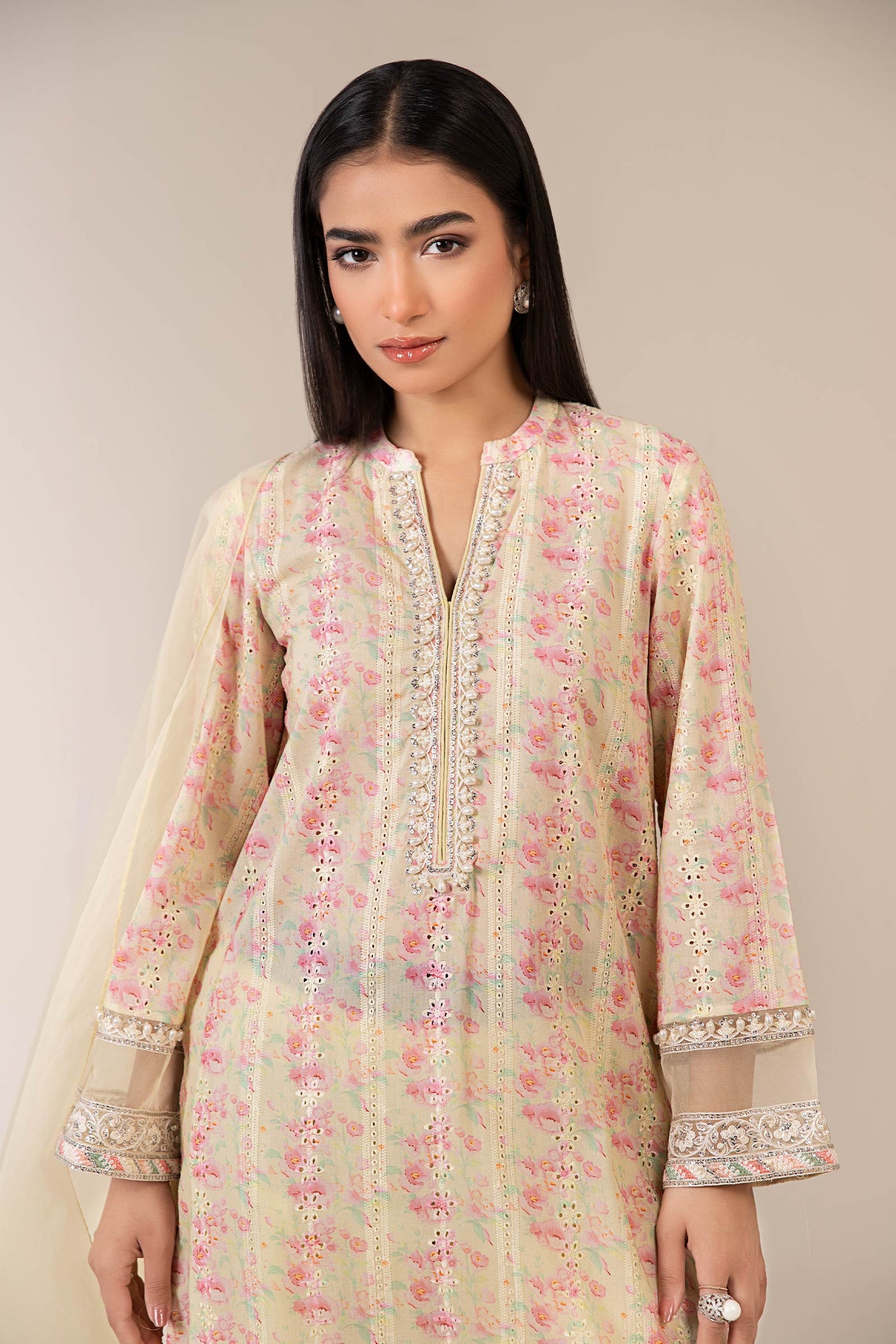 3 Piece Embroidered Lawn Suit | DW-EF25-18