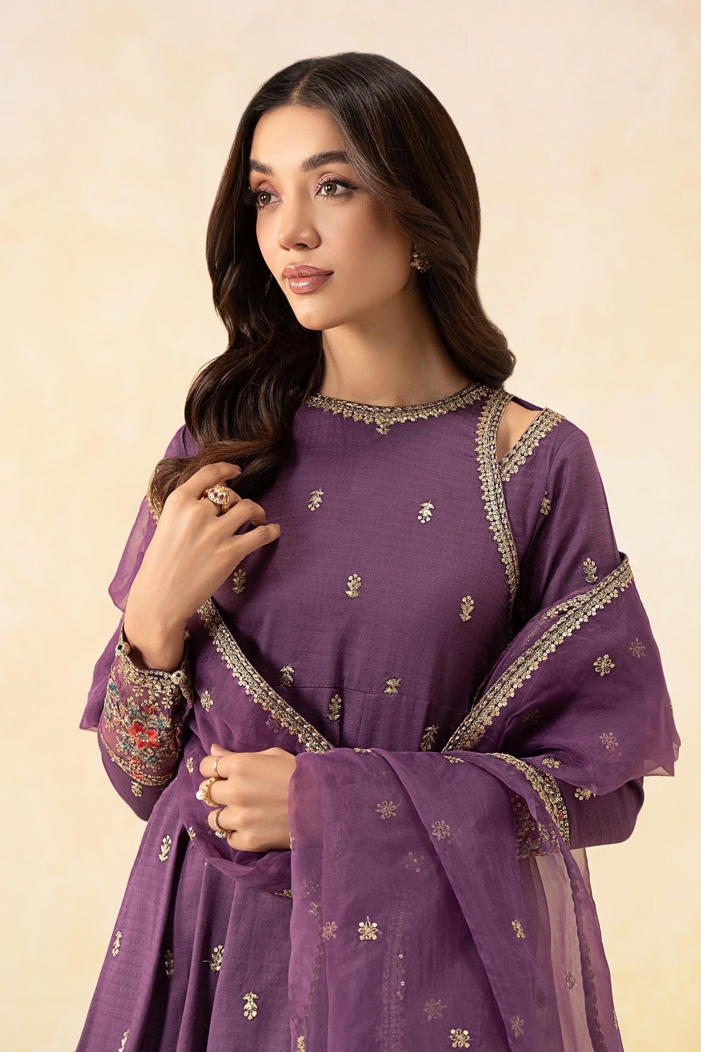 3 Piece Embroidered Lawn Suit | DW-EF25-19