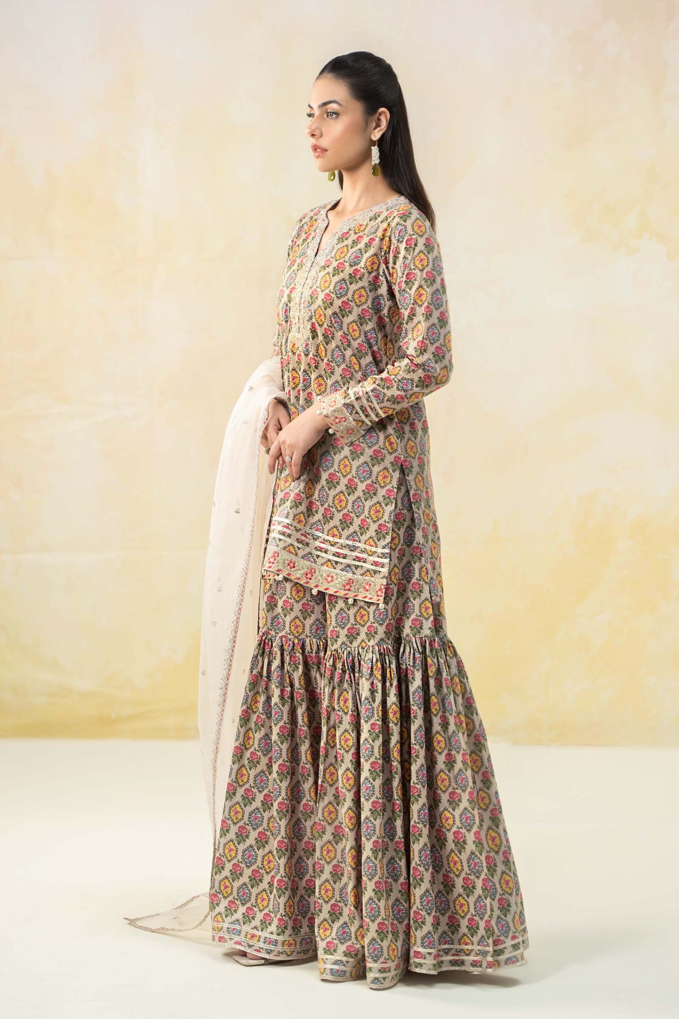 3 Piece Printed Lawn Suit | DW-EF25-25