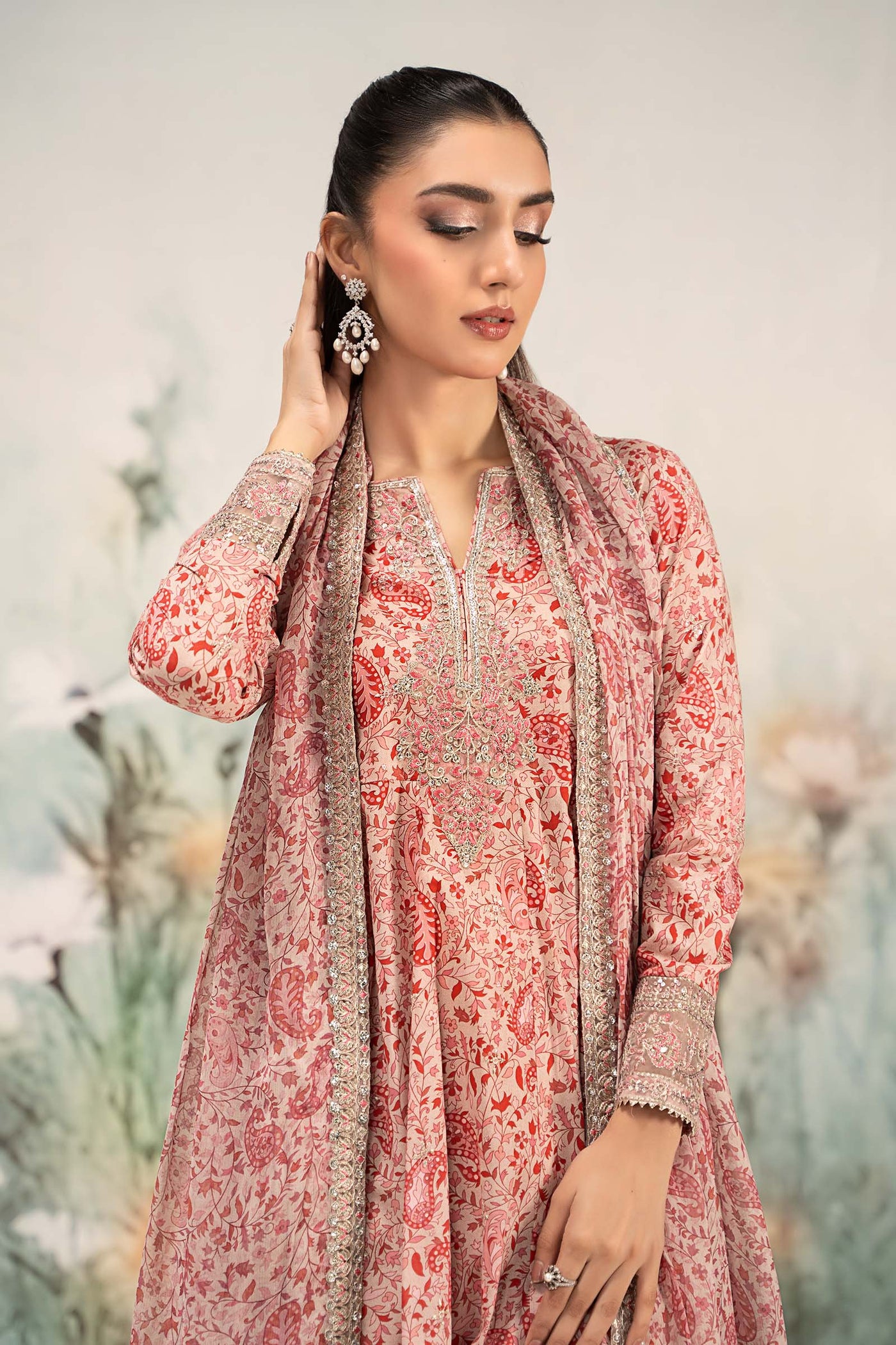 3 Piece Embroidered Lawn Suit | DW-EF25-31