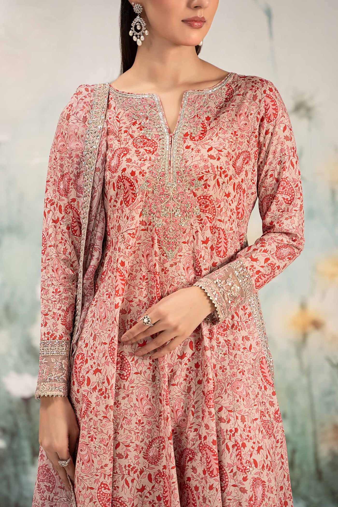 3 Piece Embroidered Lawn Suit | DW-EF25-31