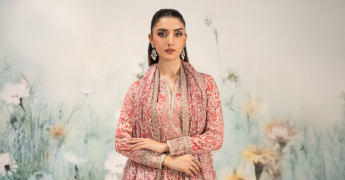 3 Piece Embroidered Lawn Suit | DW-EF25-31