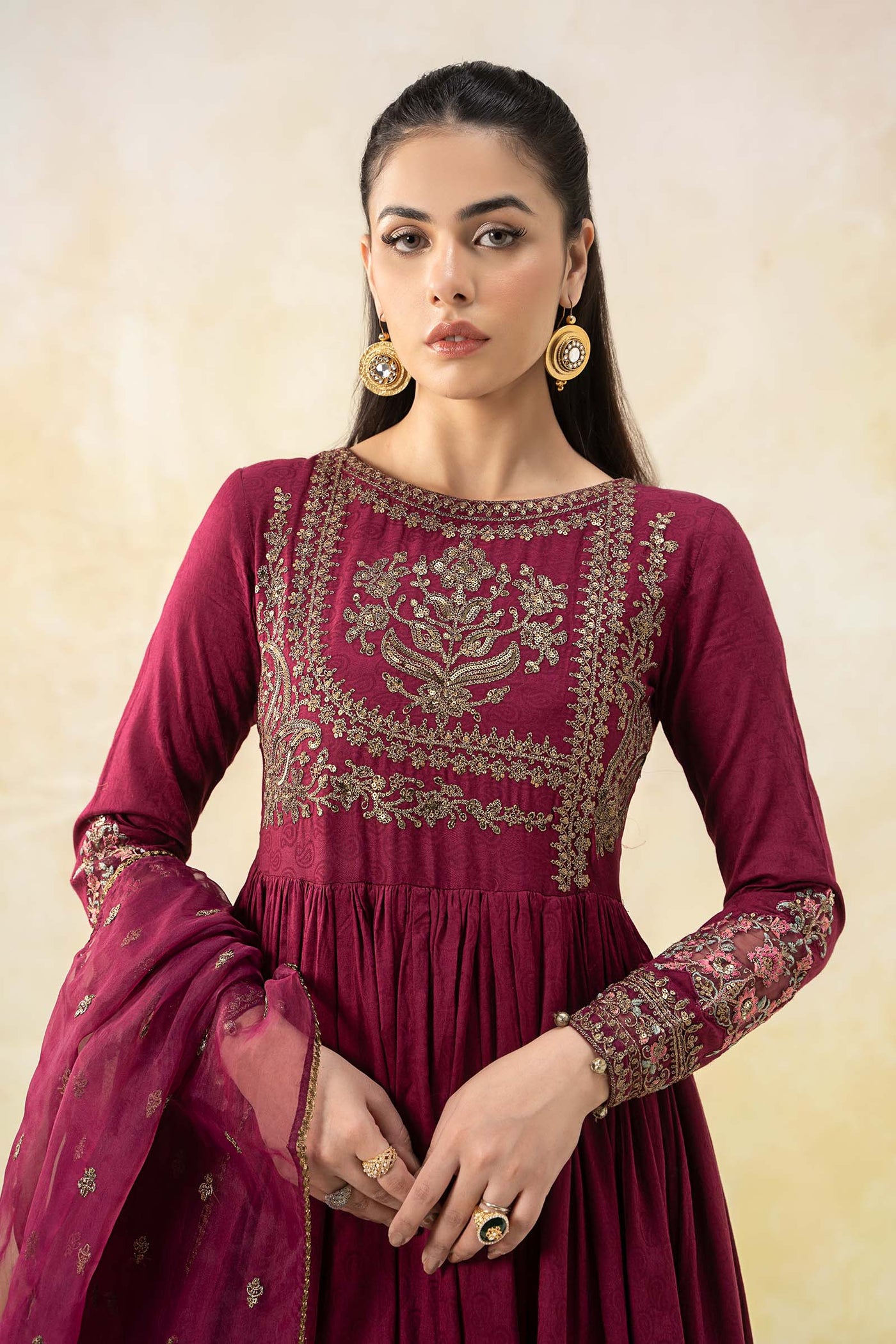 3 Piece Embroidered Self Jacquard Lawn Suit | DW-EF25-43