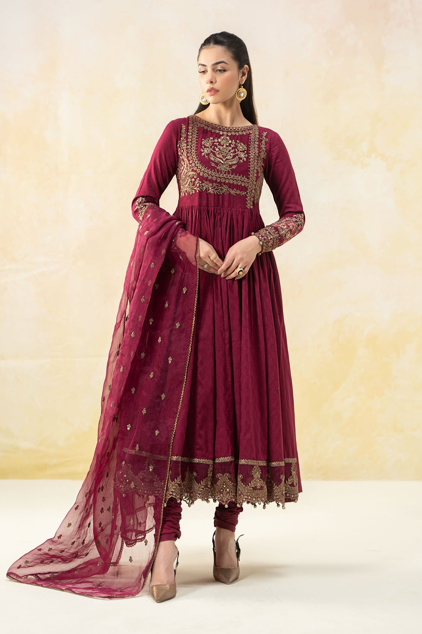 3 Piece Embroidered Self Jacquard Lawn Suit | DW-EF25-43