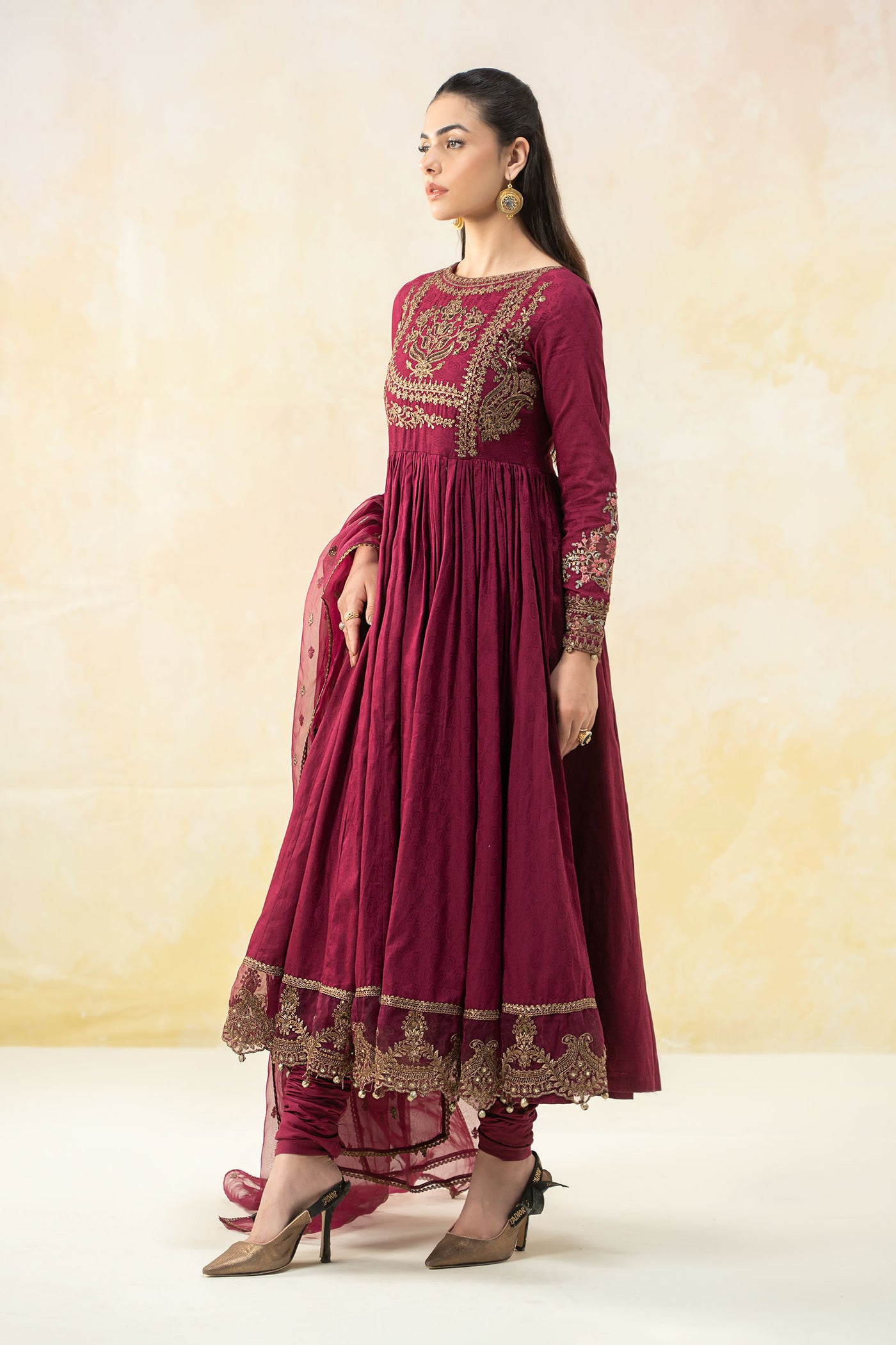 3 Piece Embroidered Self Jacquard Lawn Suit | DW-EF25-43