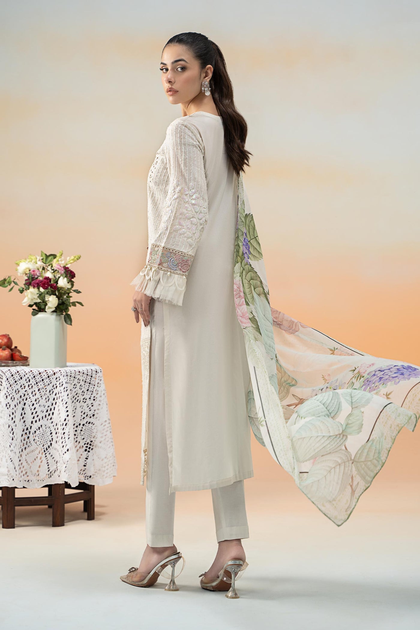 3 Piece Embroidered Lawn Suit | DW-EF25-66