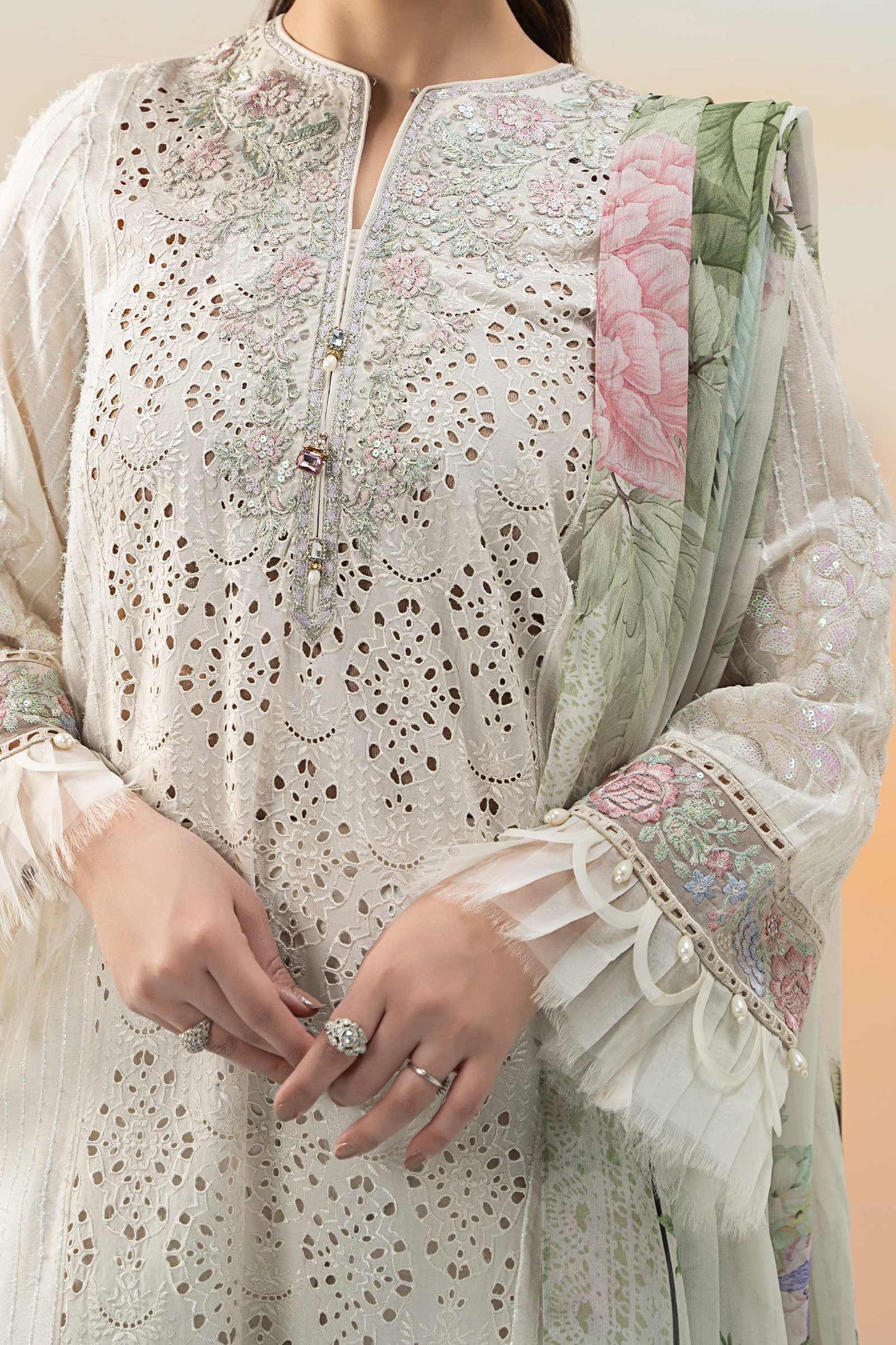 3 Piece Embroidered Lawn Suit | DW-EF25-66