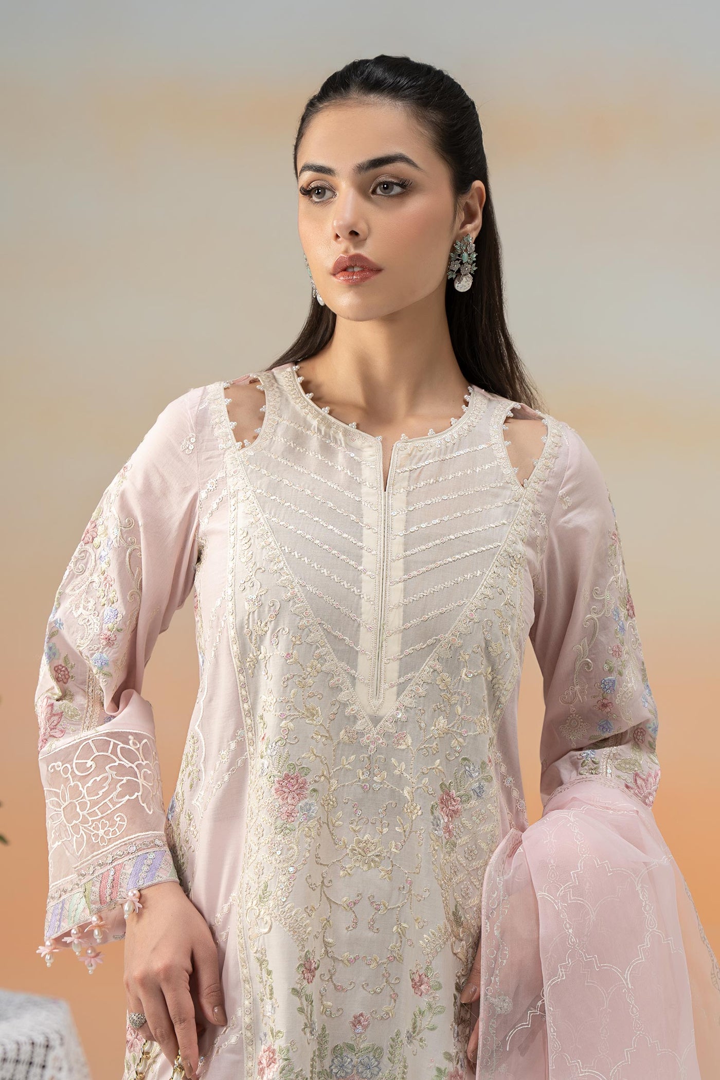 3 Piece Embroidered Lawn Suit | DW-EF25-69