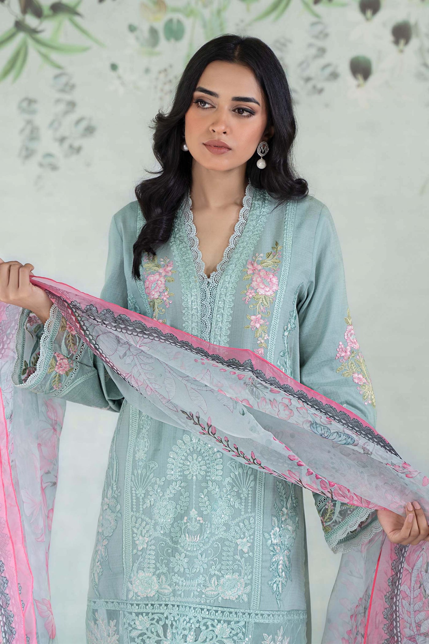 3 Piece Embroidered Lawn Suit | DW-EA24-16