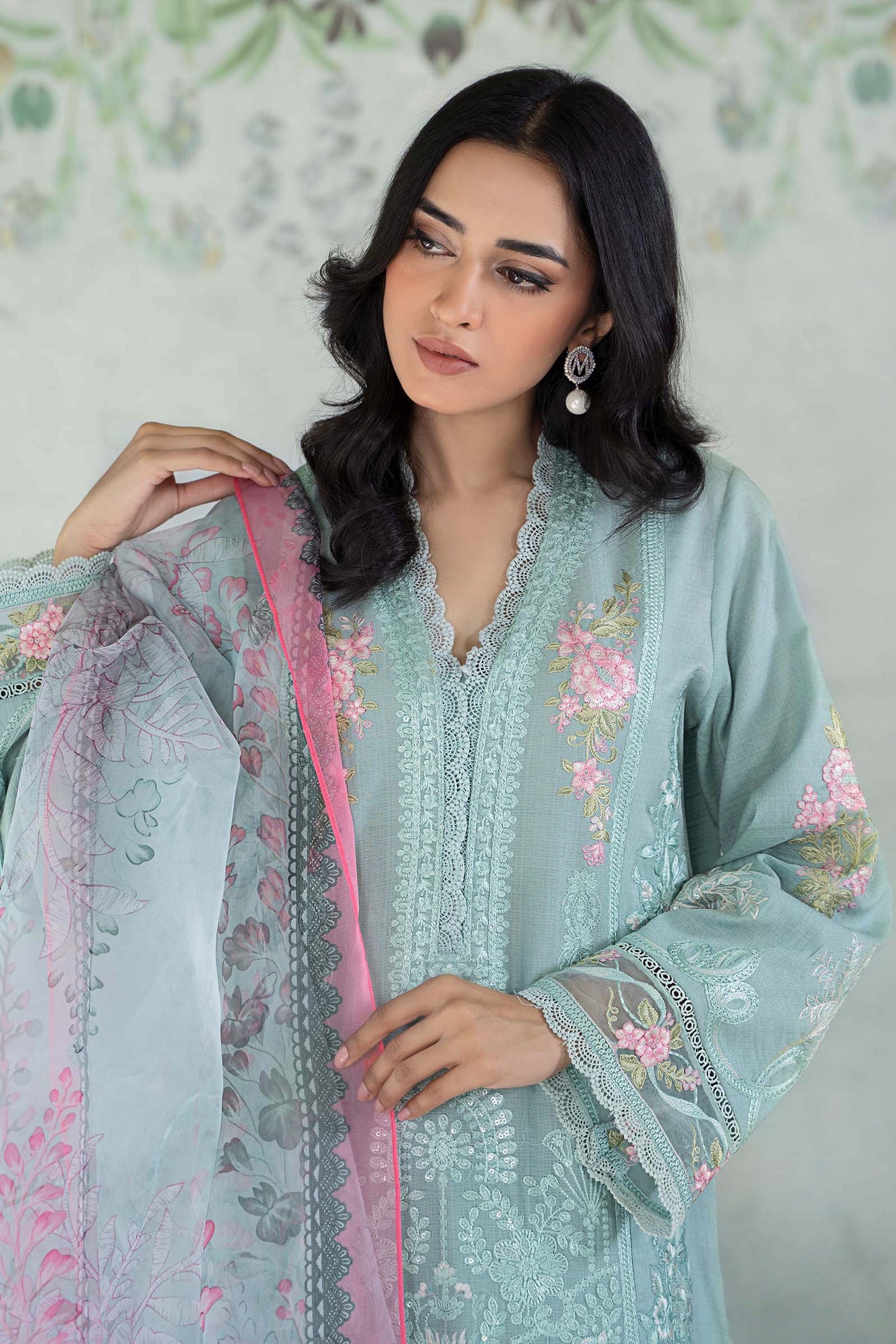 3 Piece Embroidered Lawn Suit | DW-EA24-16