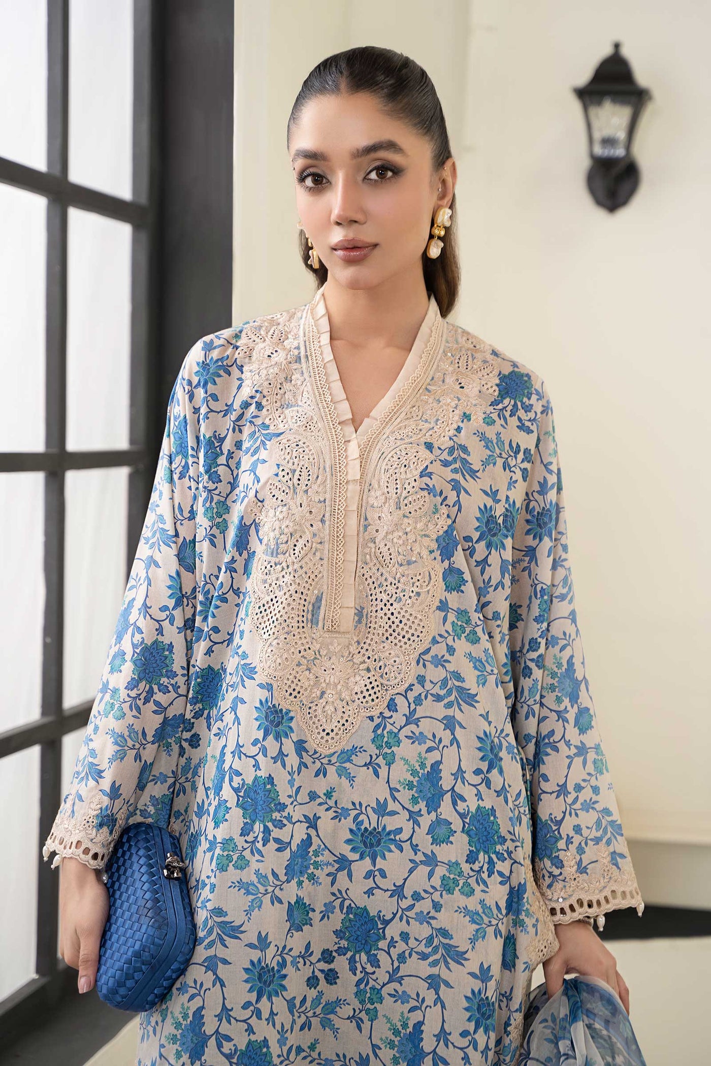 3 Piece Embroidered Lawn Suit | DW-EF24-108