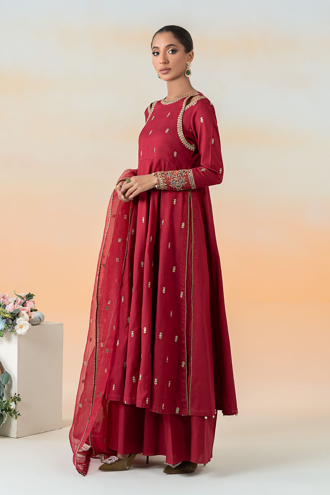 3 Piece Embroidered Lawn Suit | DW-EF25-19