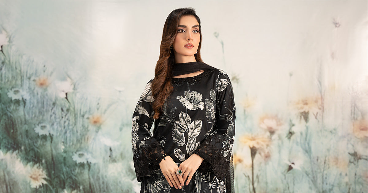 3 Piece Printed Lawn Suit | DW-EF25-29