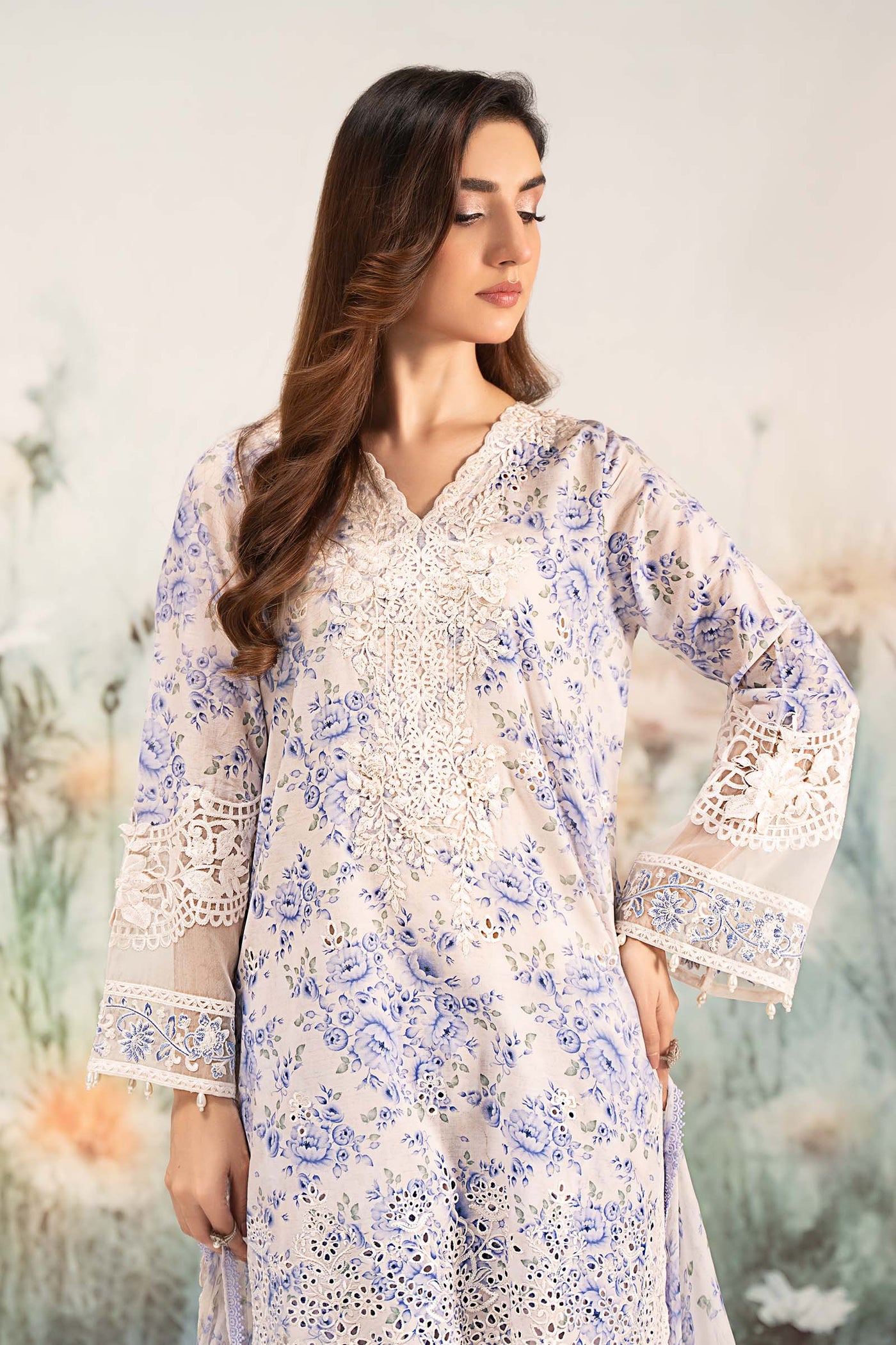 3 Piece Printed Lawn Suit | DW-EF25-36