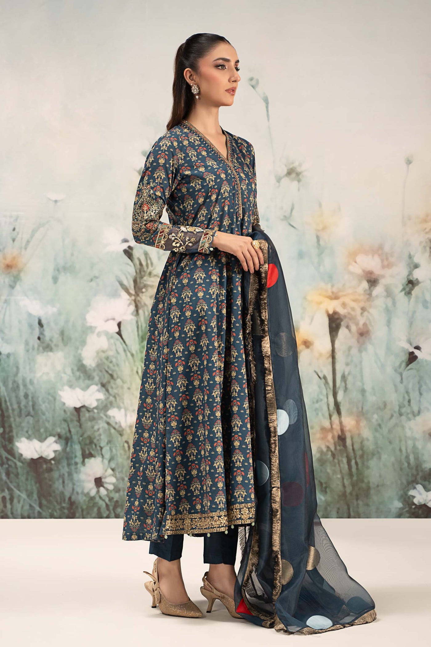 3 Piece Embroidered Lawn Suit | DW-EF25-54