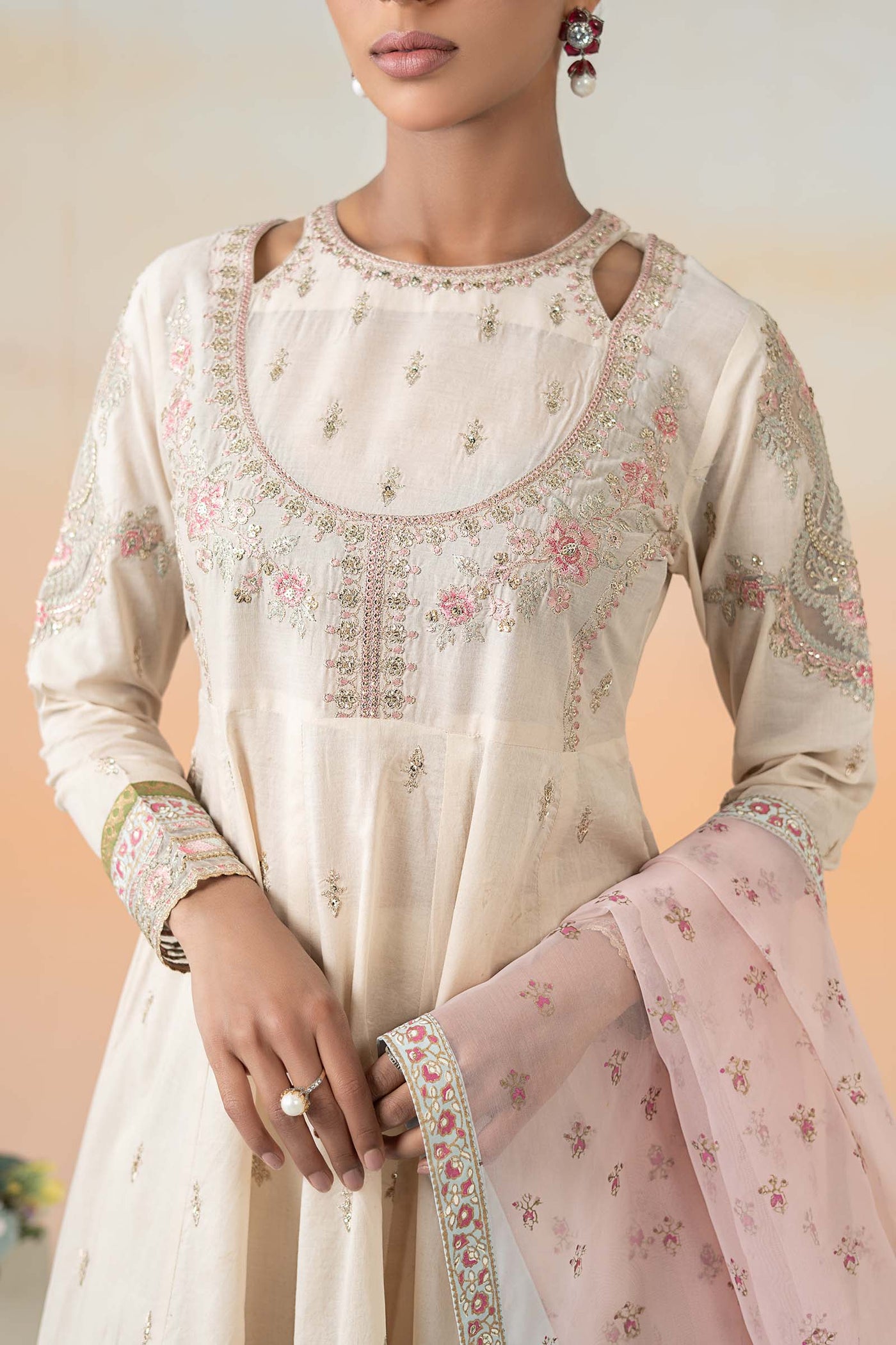 3 Piece Embroidered Lawn Suit | DW-EF25-60