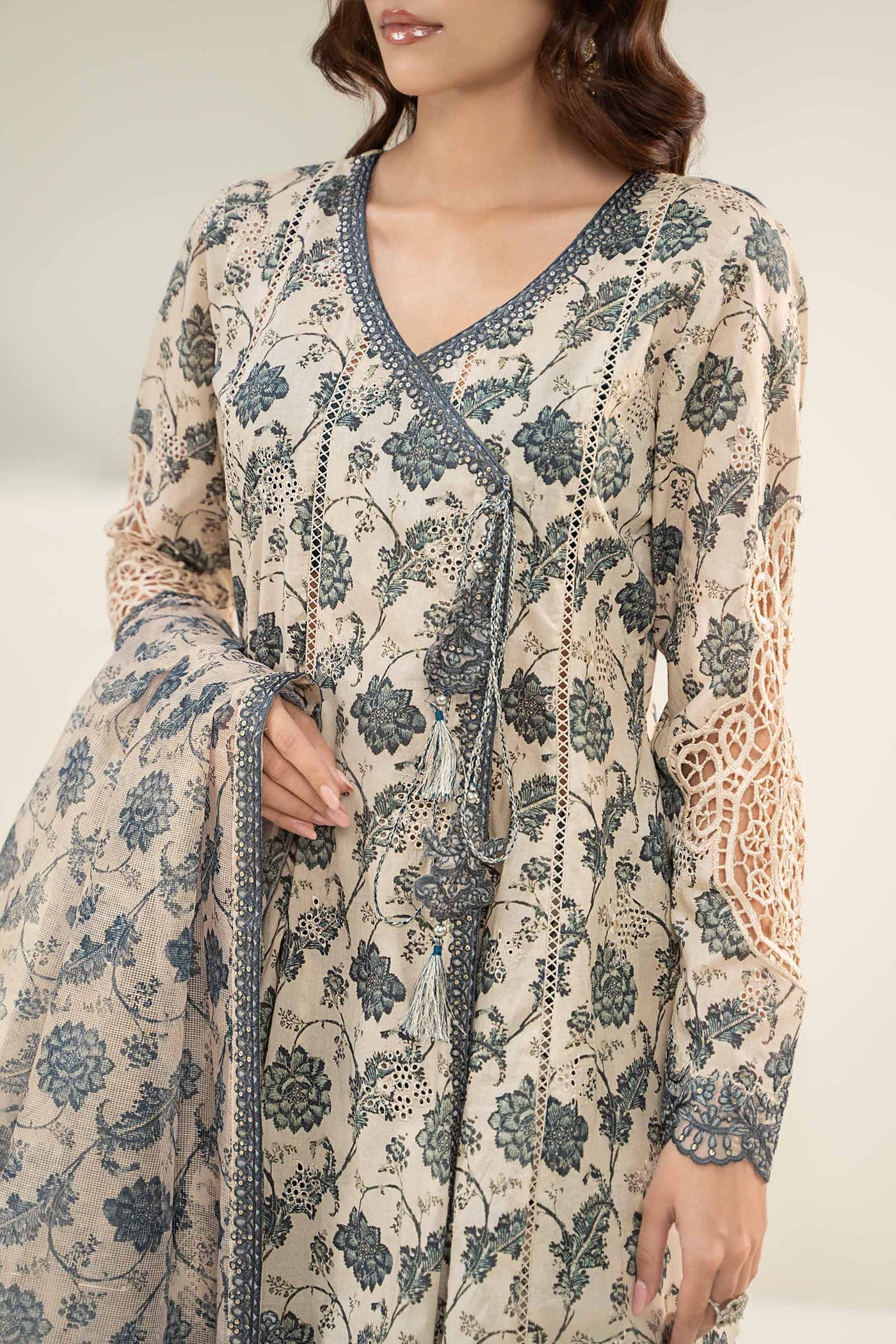 3 Piece Printed Lawn Suit | DW-PF24-06