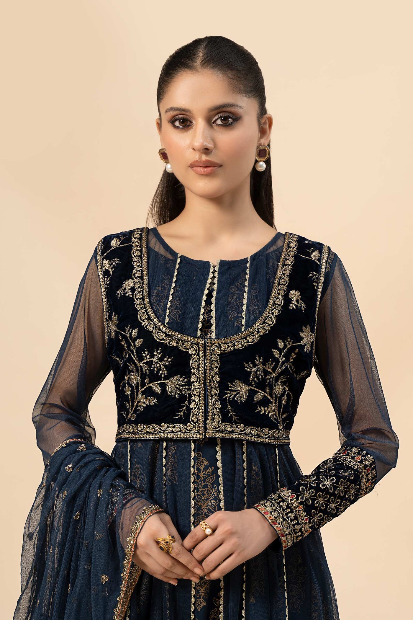 3 Piece Embroidered Khaddar Suit | DW-W24-151