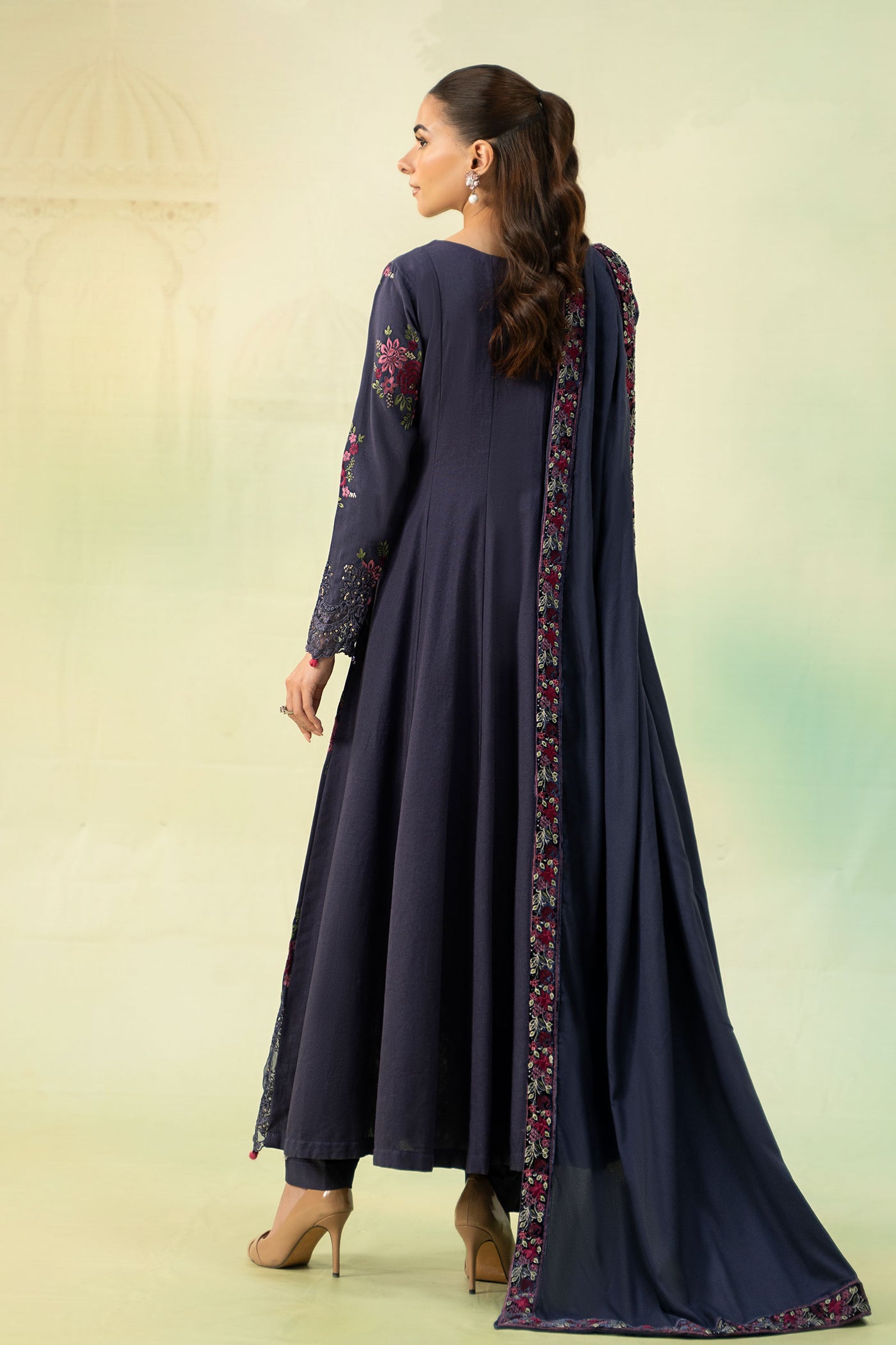 3 Piece Embroidered Khaddar Suit | DW-W24-33