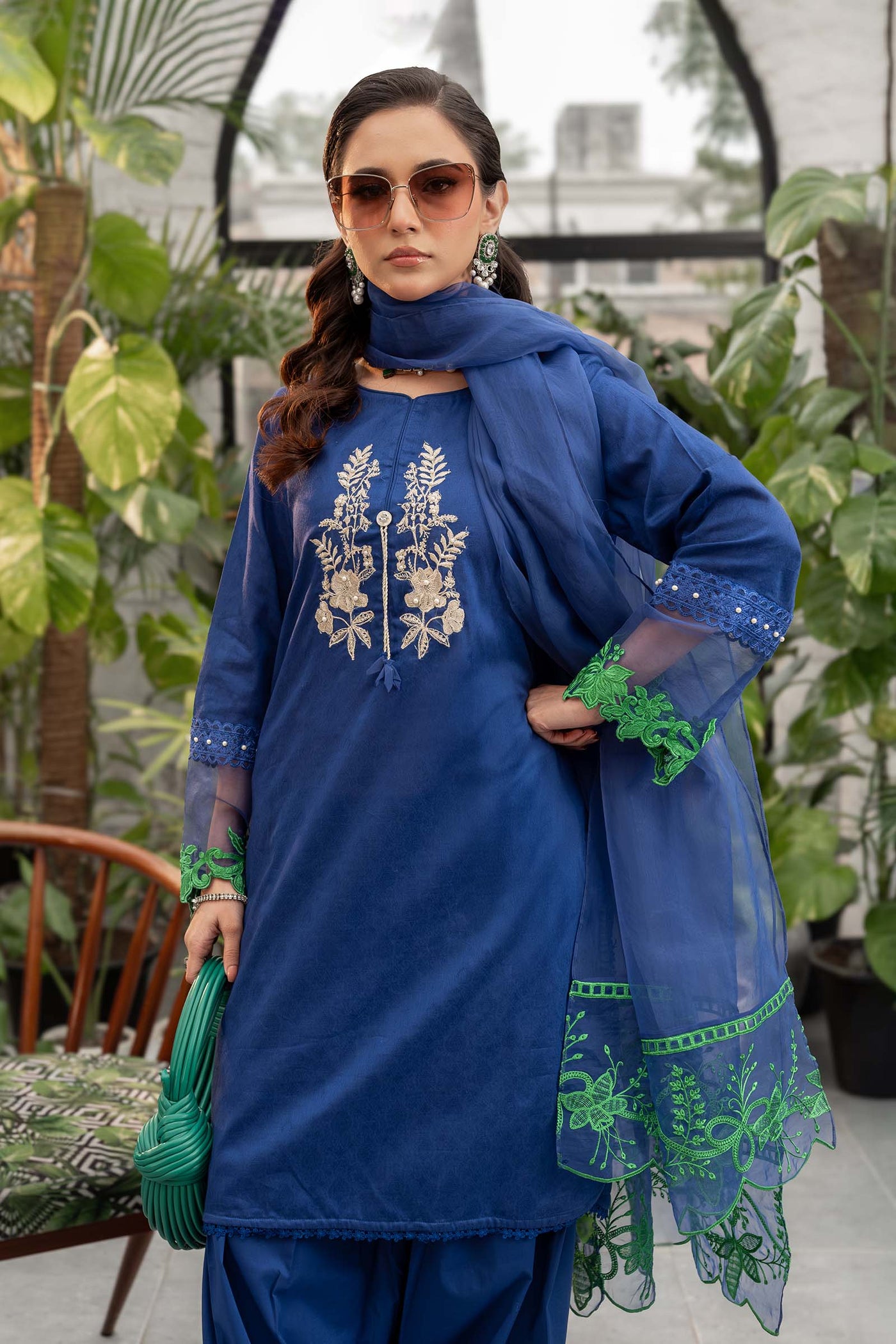 3 Piece Embroidered Self Jacquard Lawn Suit | DW-EF25-15