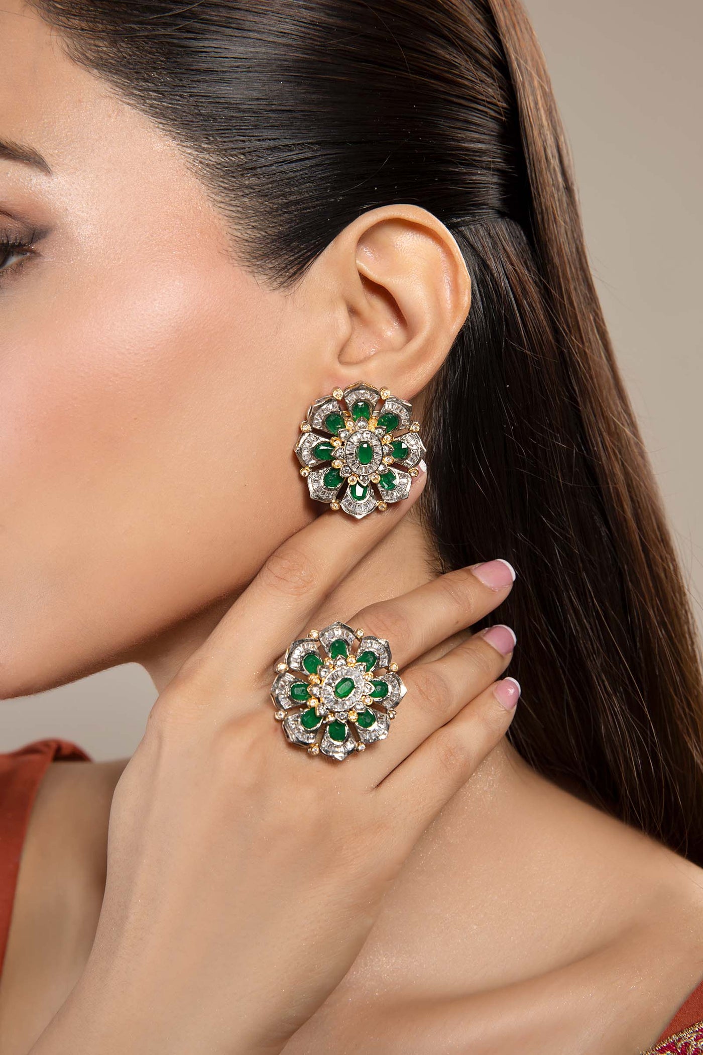 Stud Earrings & Ring Set | JST-W24-09