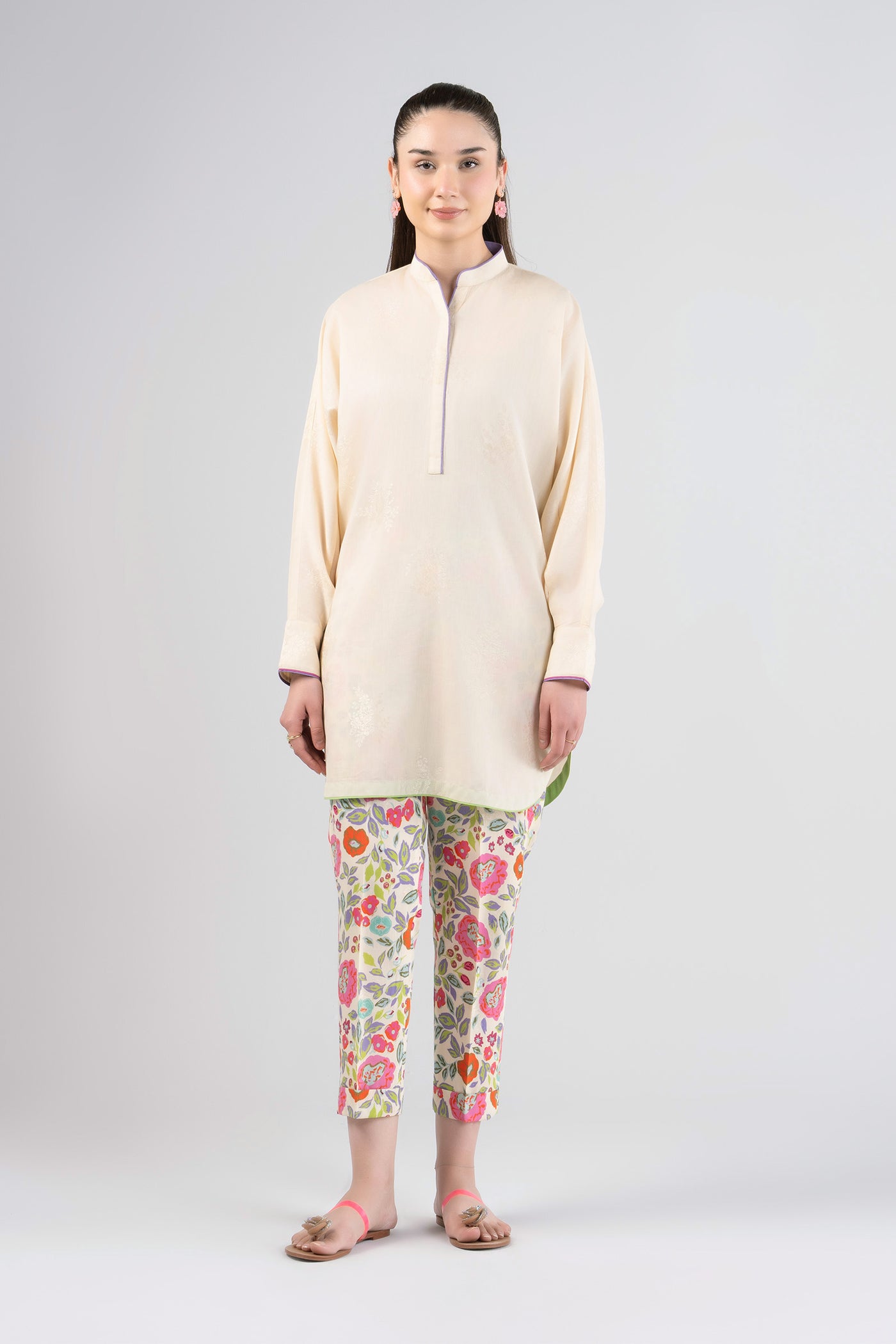 2 Pc Printed Jacquard Viscose Suit | MB-CS25-103