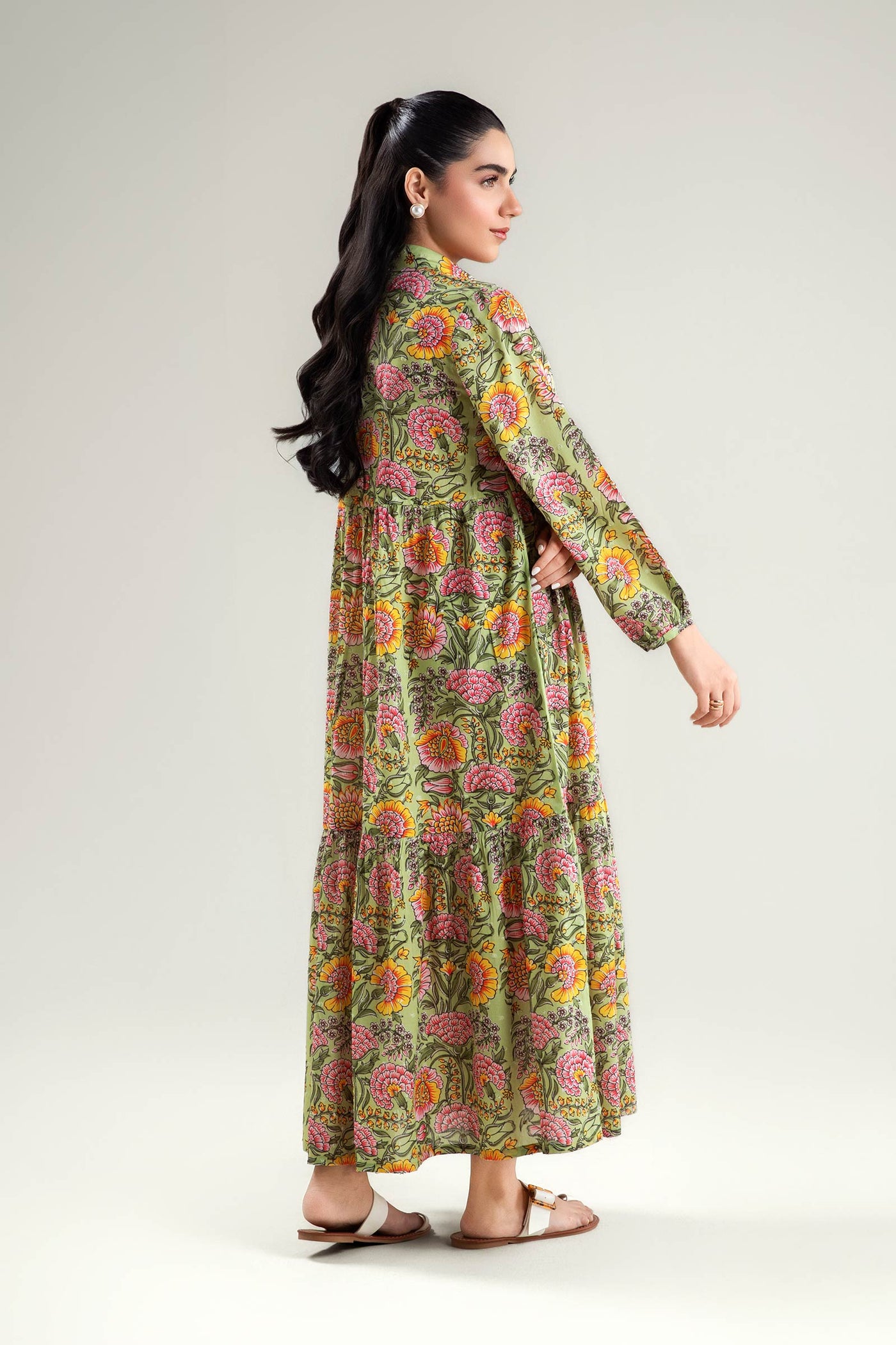 Printed Brochia Dress | MB-CS25-62