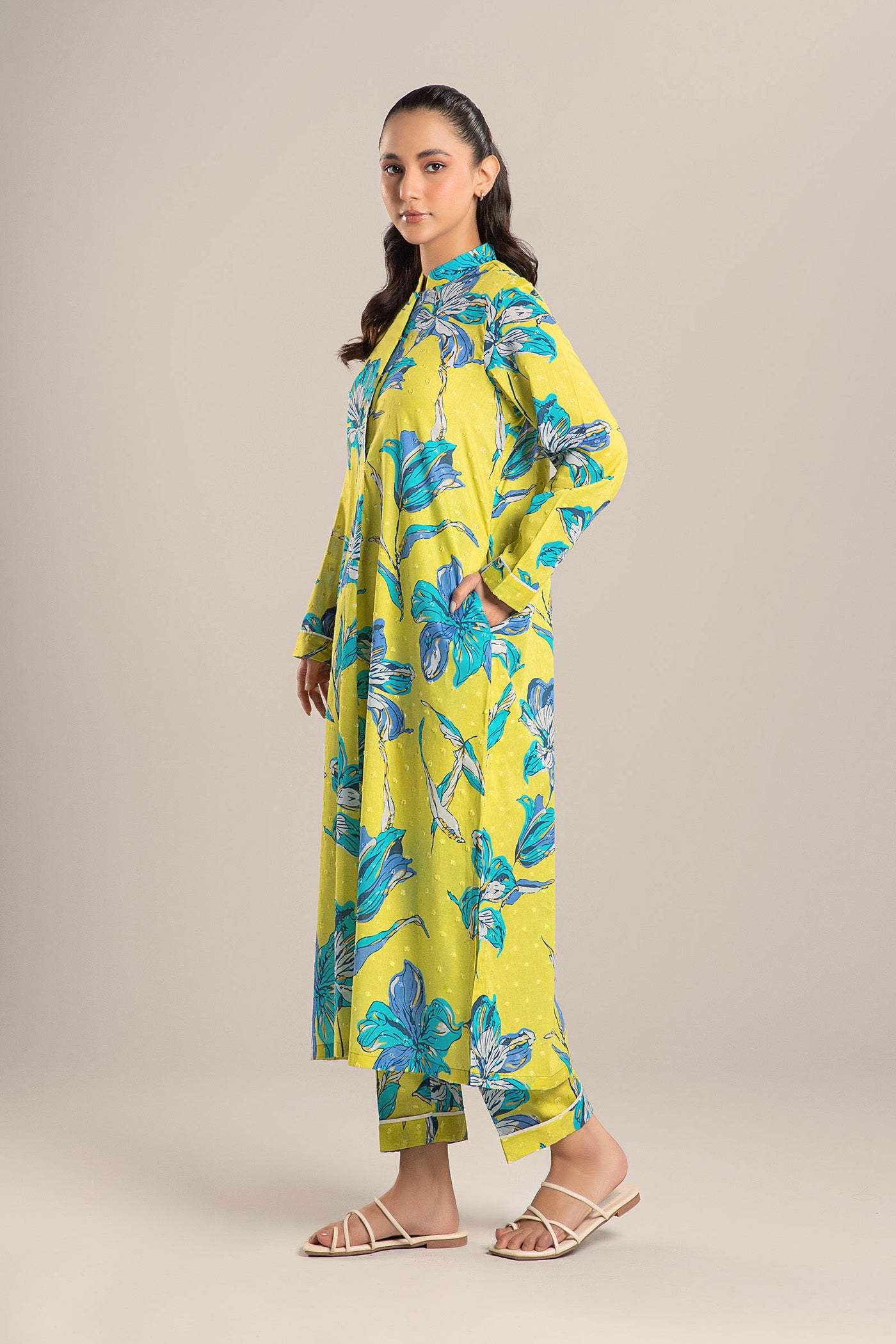 2 Pc Printed Brochia Suit | MB-CS25-63