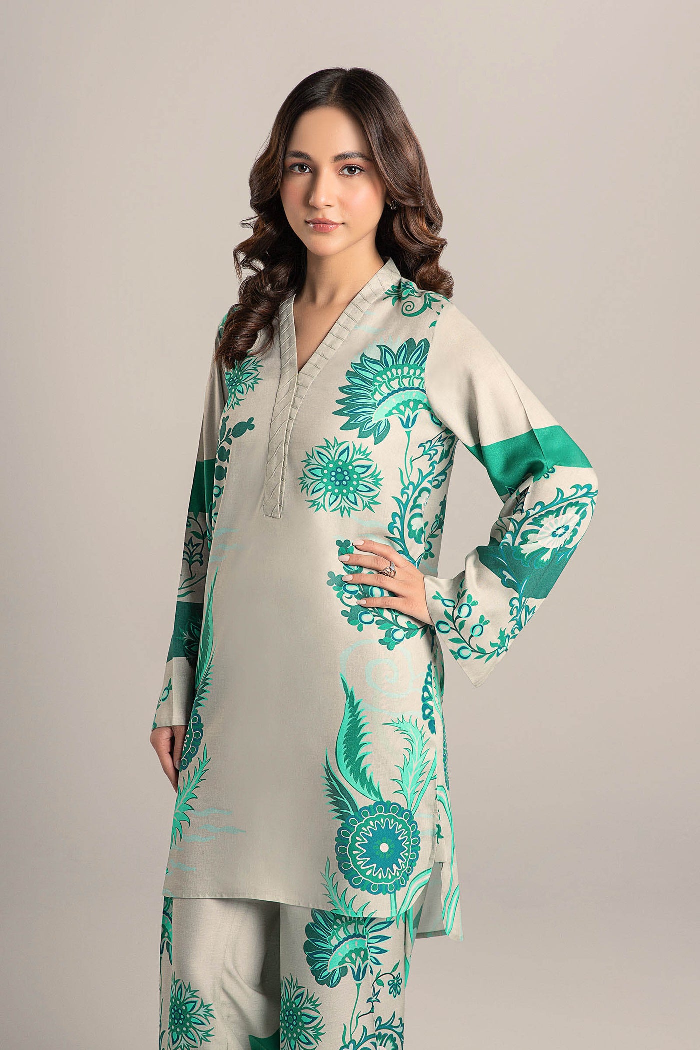 2 Pc Printed Arabic Lawn Suit | MB-CS25-67