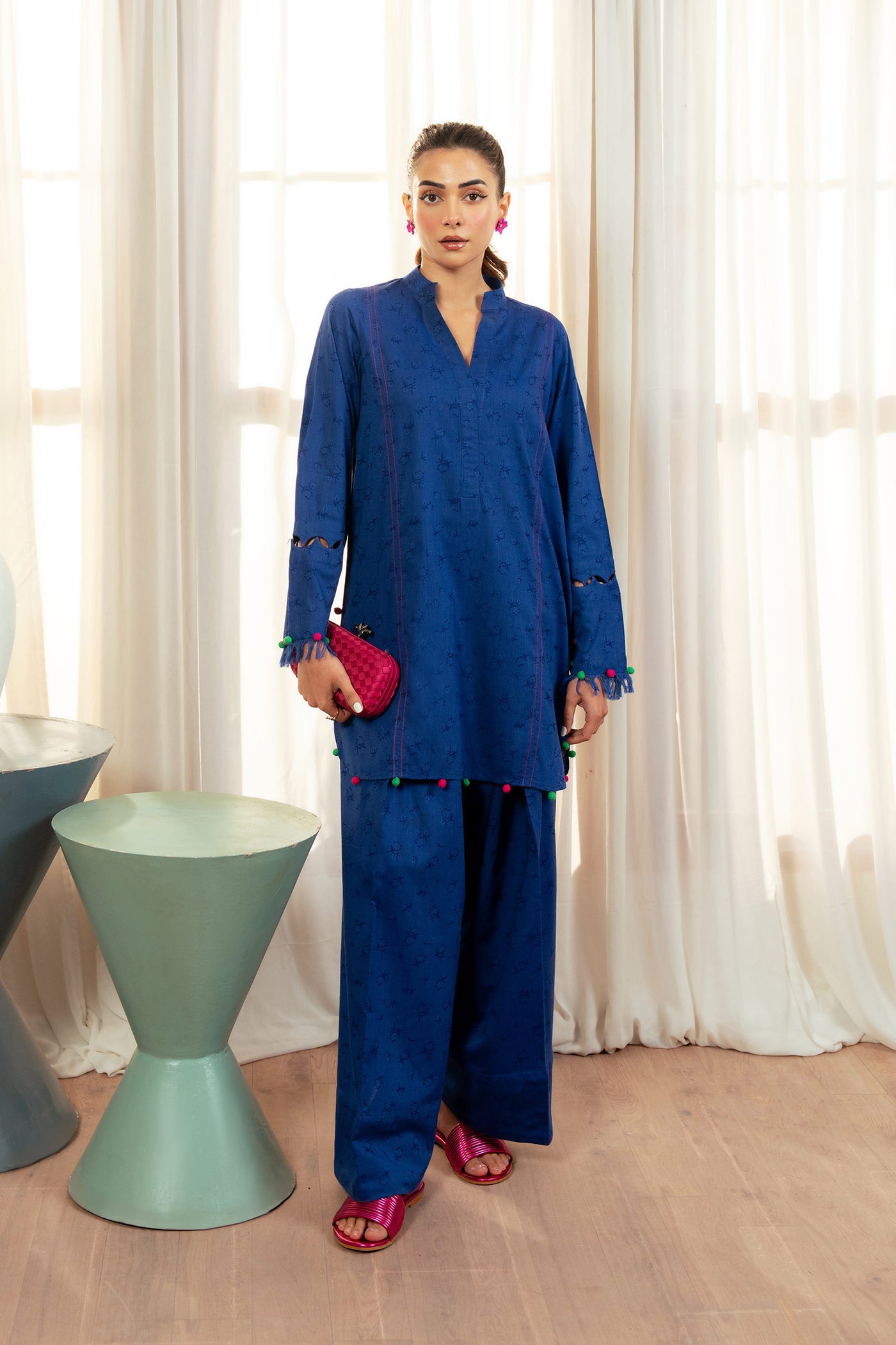 2 Pc Dyed Jacquard Viscose Suit | MB-CS25-89