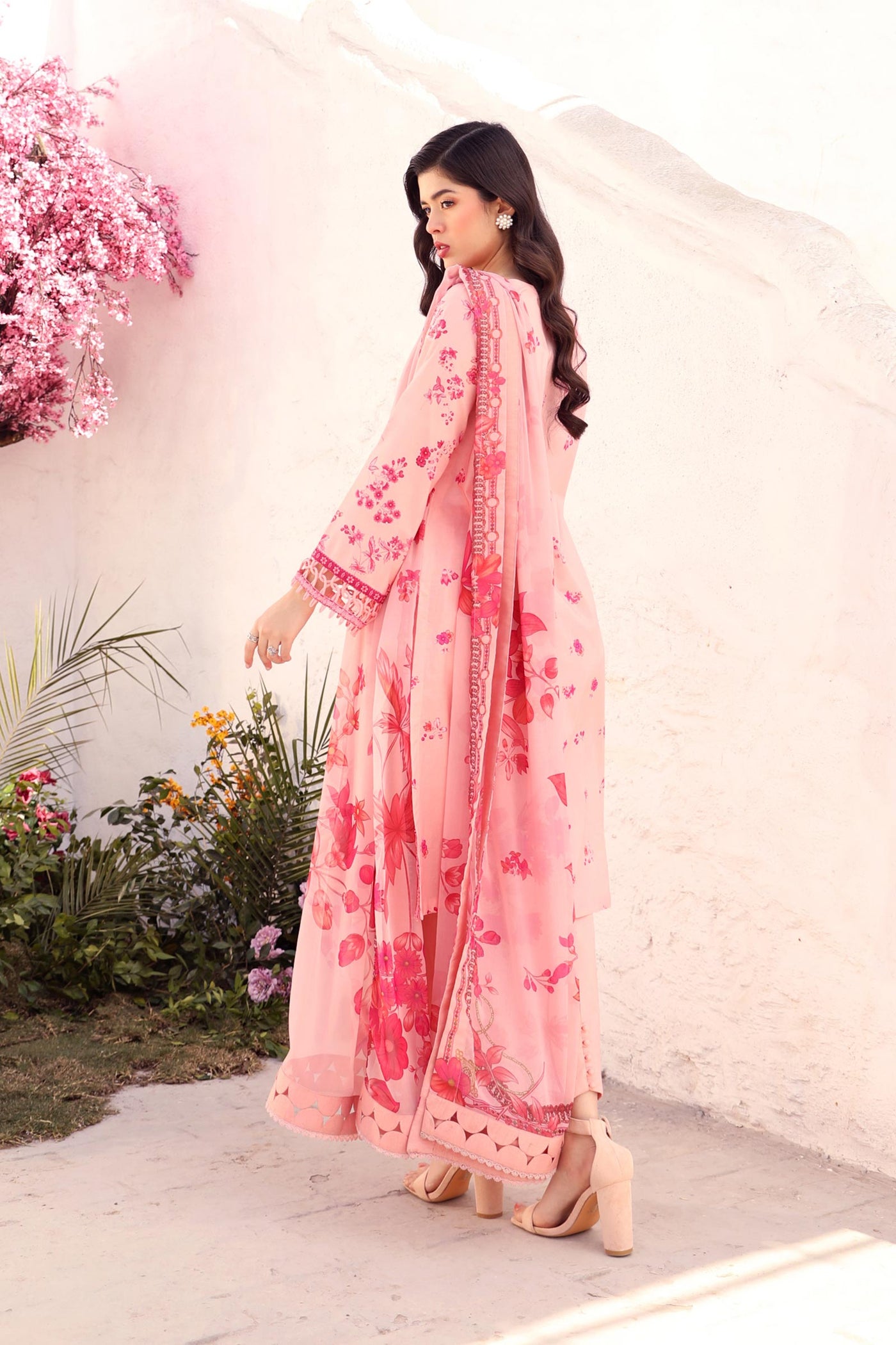 3 Pc Unstitched Embroidered Lawn Suit | MB-CUS25-709A