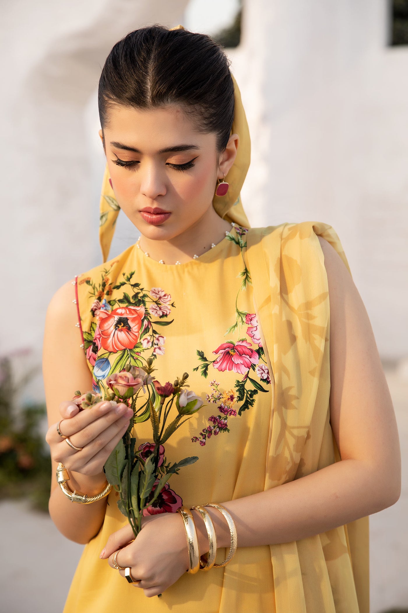 3 Pc Unstitched Embroidered Lawn Suit | MB-CUS25-712A